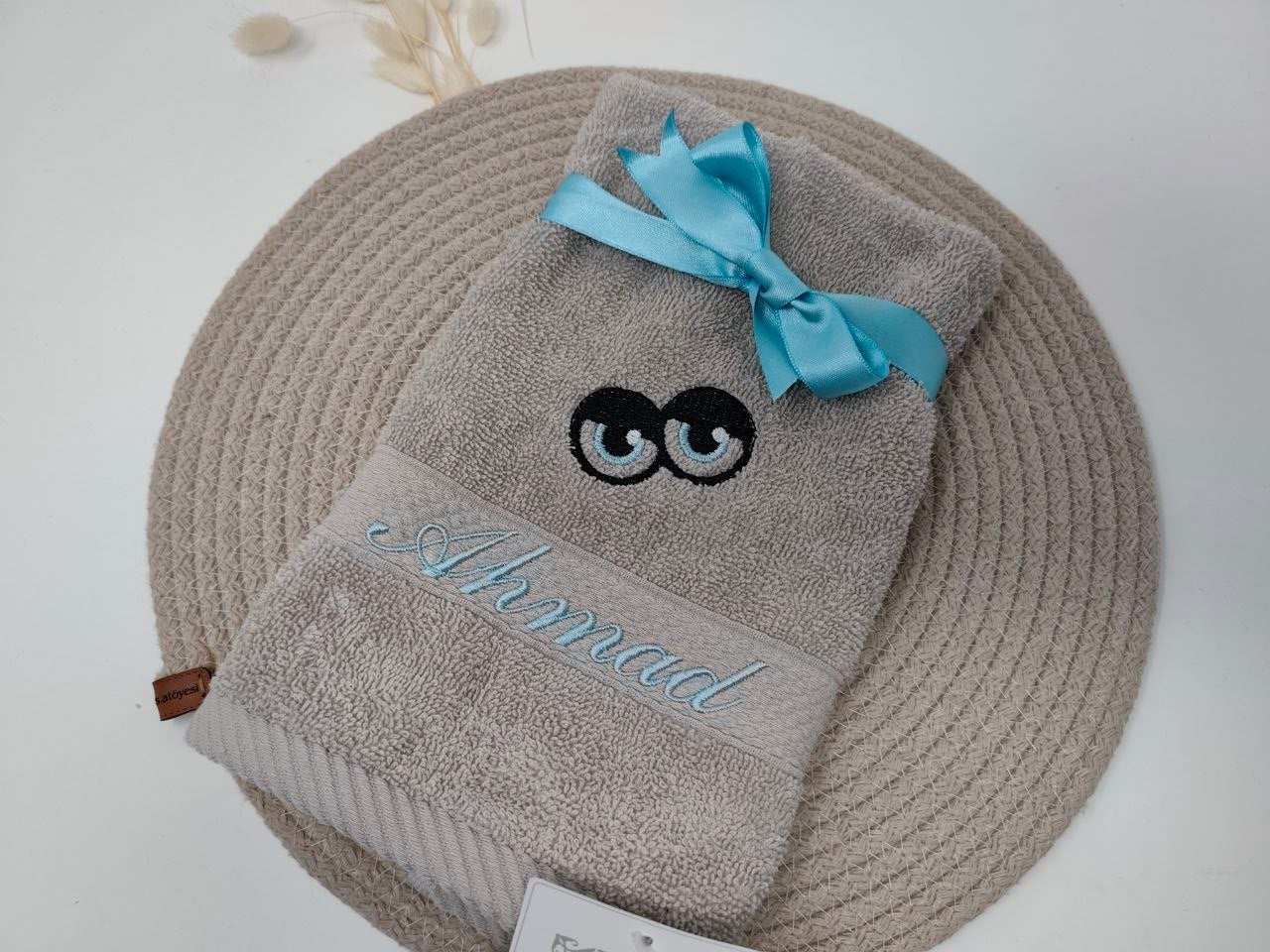 Handtuch/Duschtuch 470/500 g/m² – Augen-Motiv (personalisiert)
