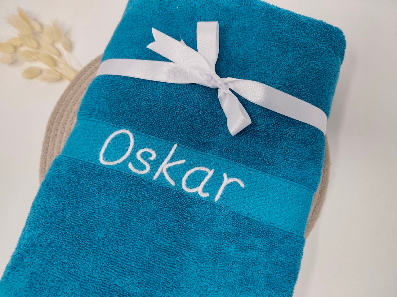 Handtuch Duschtuch mit Namen bestickt & personalisiert Super Qualität