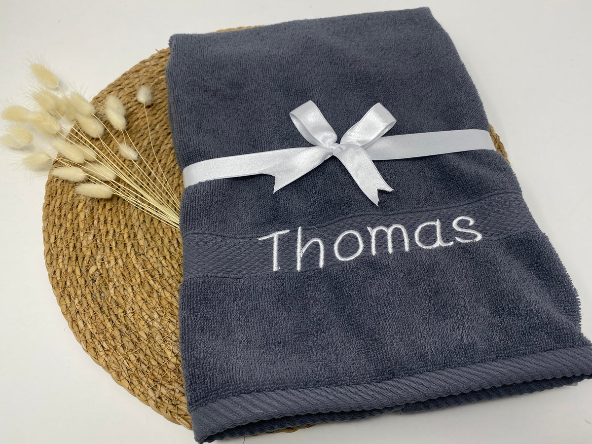 Handtuch Duschtuch mit Namen bestickt & personalisiert Super Qualität
