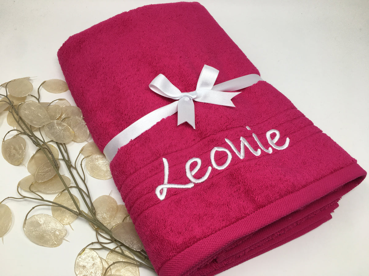Handtuch Duschtuch mit Namen bestickt & personalisiert Super Qualität