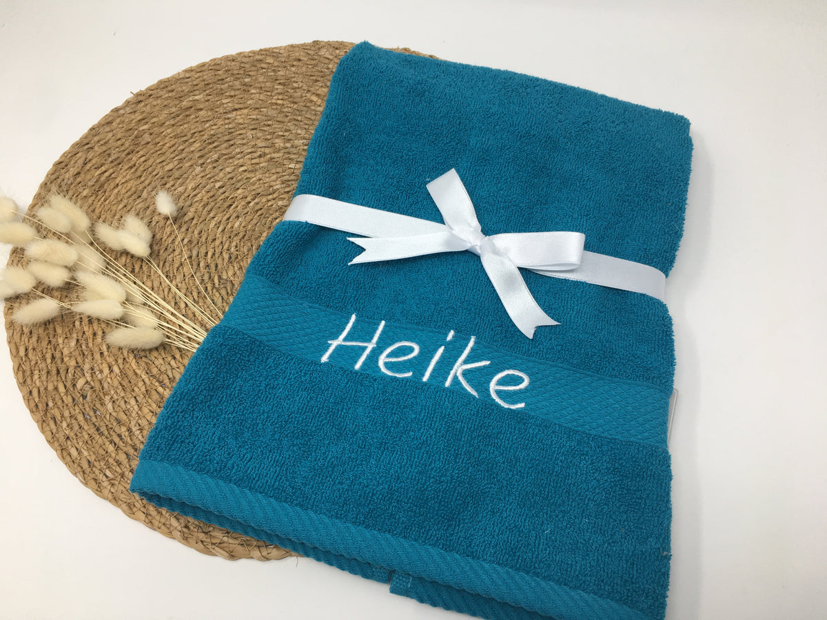 Handtuch Duschtuch mit Namen bestickt & personalisiert Super Qualität