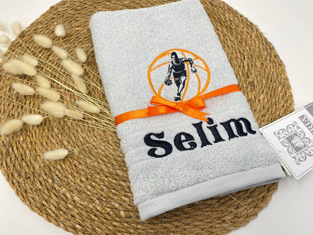 Sport Basketball 01 Handtuch Duschtuch bestickt & personalisierbar Super Qualität