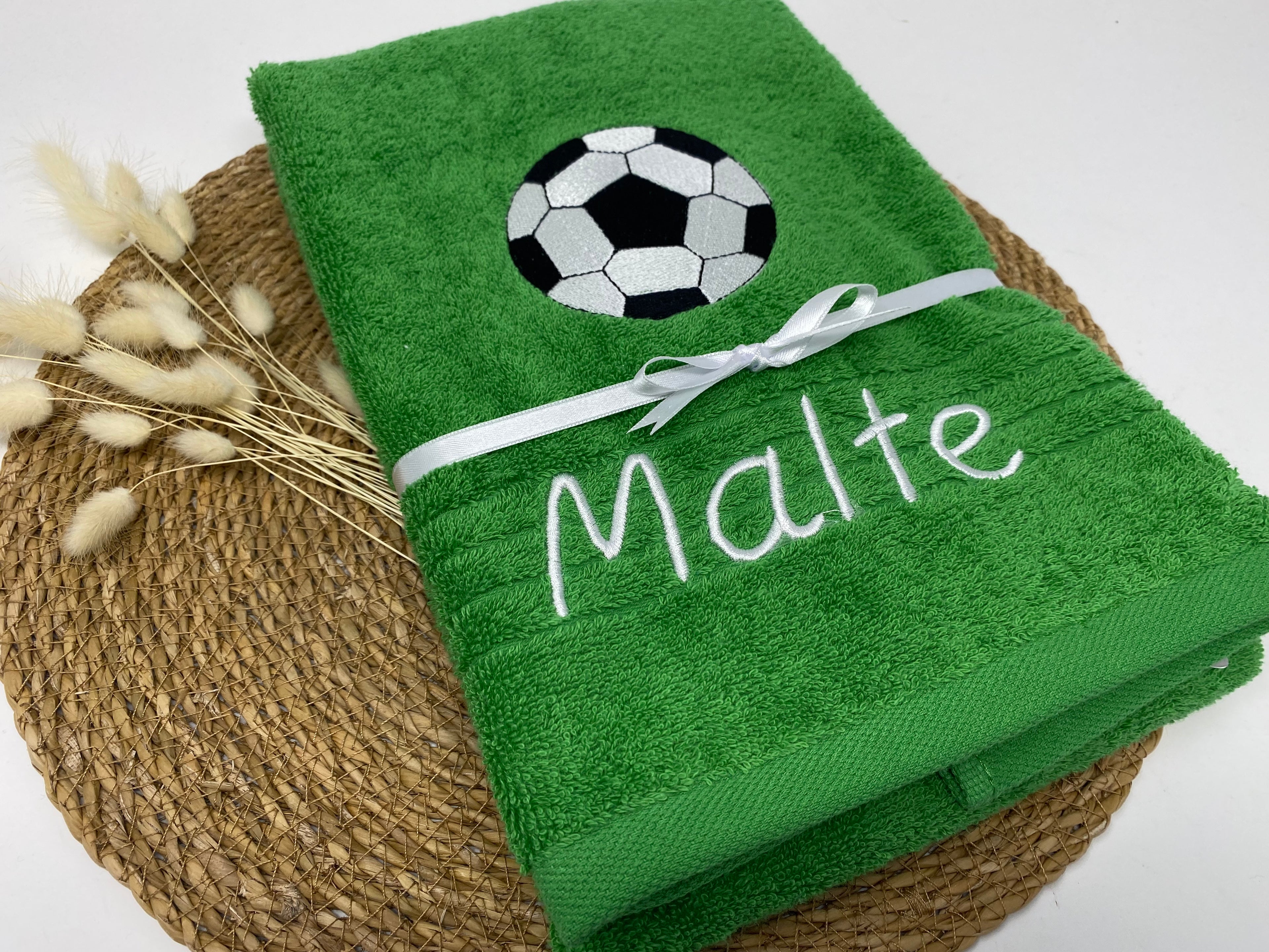 Sport Fussball 01 Handtuch Duschtuch bestickt & personalisierbar Super Qualität