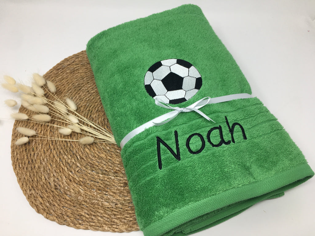 Sport Fussball 01 Handtuch Duschtuch bestickt & personalisierbar Super Qualität