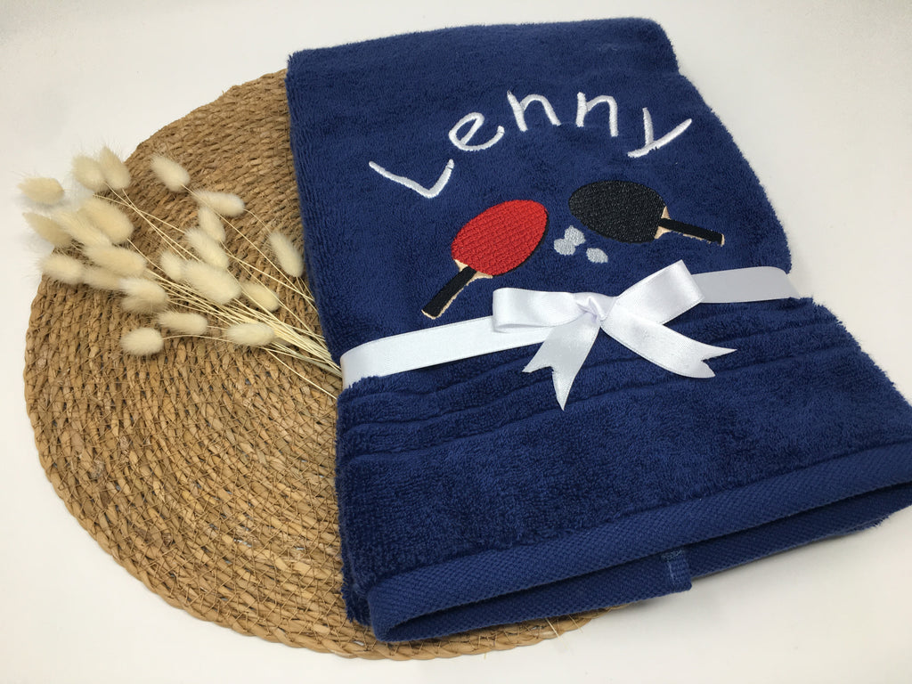 Sport Tischtennis Sport Handtuch Duschtuch bestickt & personalisierbar Super Qualität