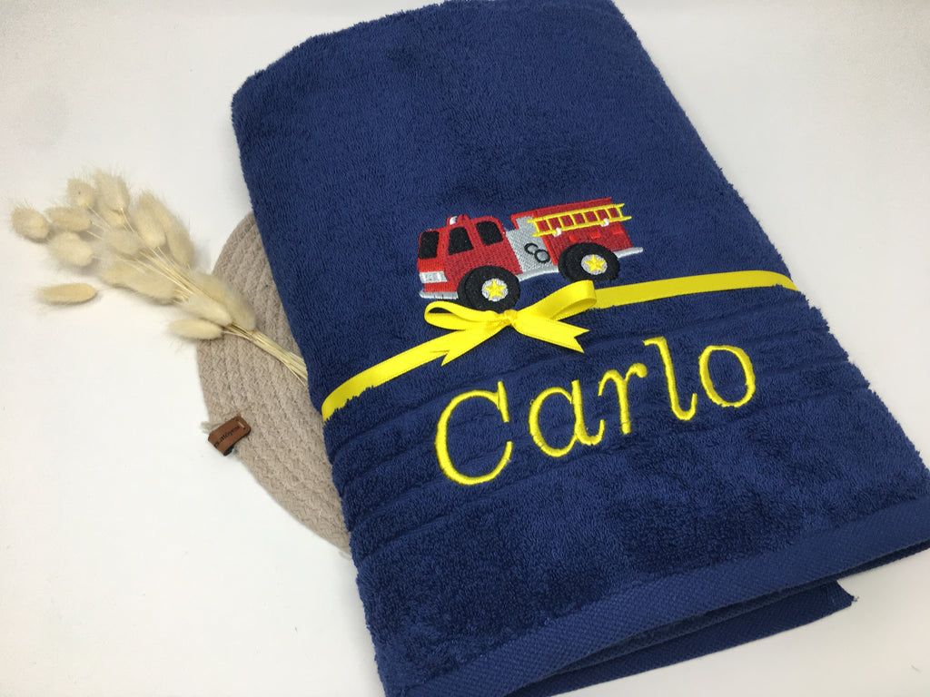 Fahrzeug 02 Feuerwehr Handtuch Duschtuch Stickerei & Personalisierung Super Qualität
