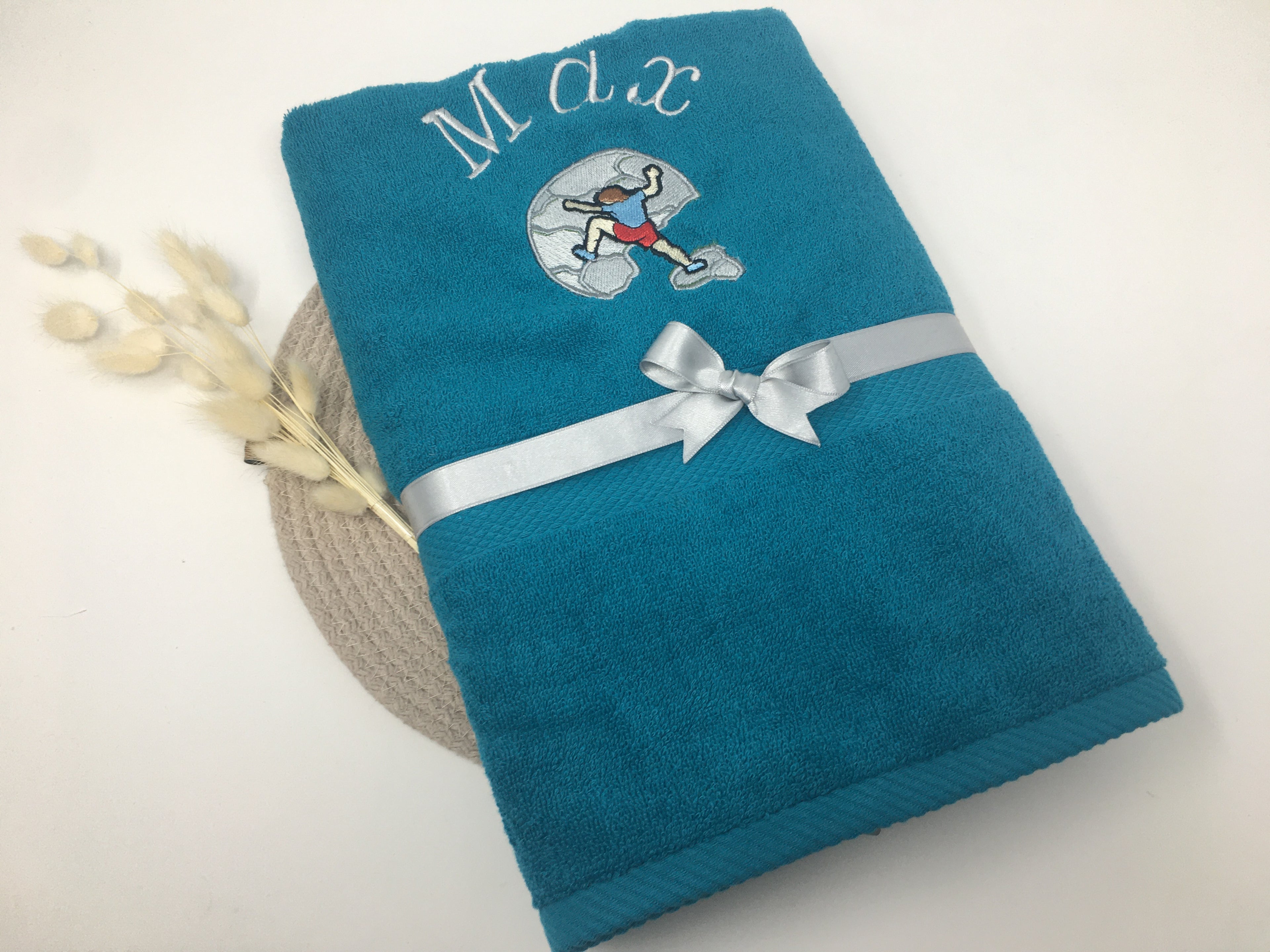 Sport Klettern Bouldern Handtuch Duschtuch bestickt & personalisierbar Super Qualität