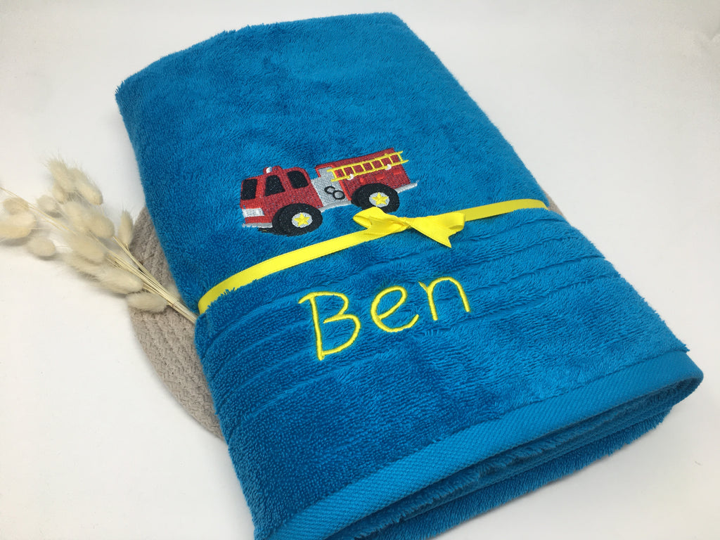 Fahrzeug 02 Feuerwehr Handtuch Duschtuch Stickerei & Personalisierung Super Qualität