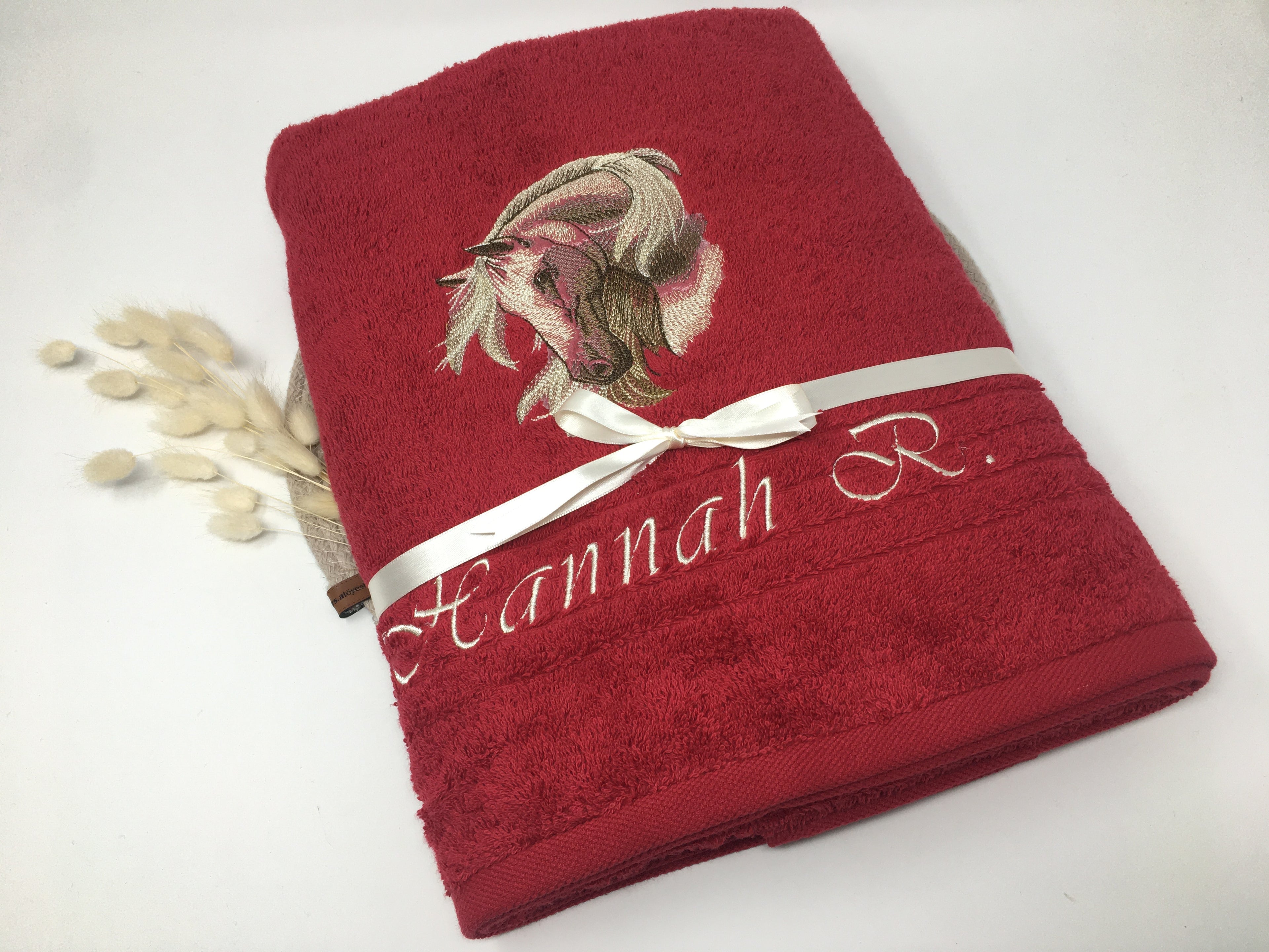 Pferd 23 Pferde Handtuch Duschtuch Stickerei & Personalisierung Super Qualität