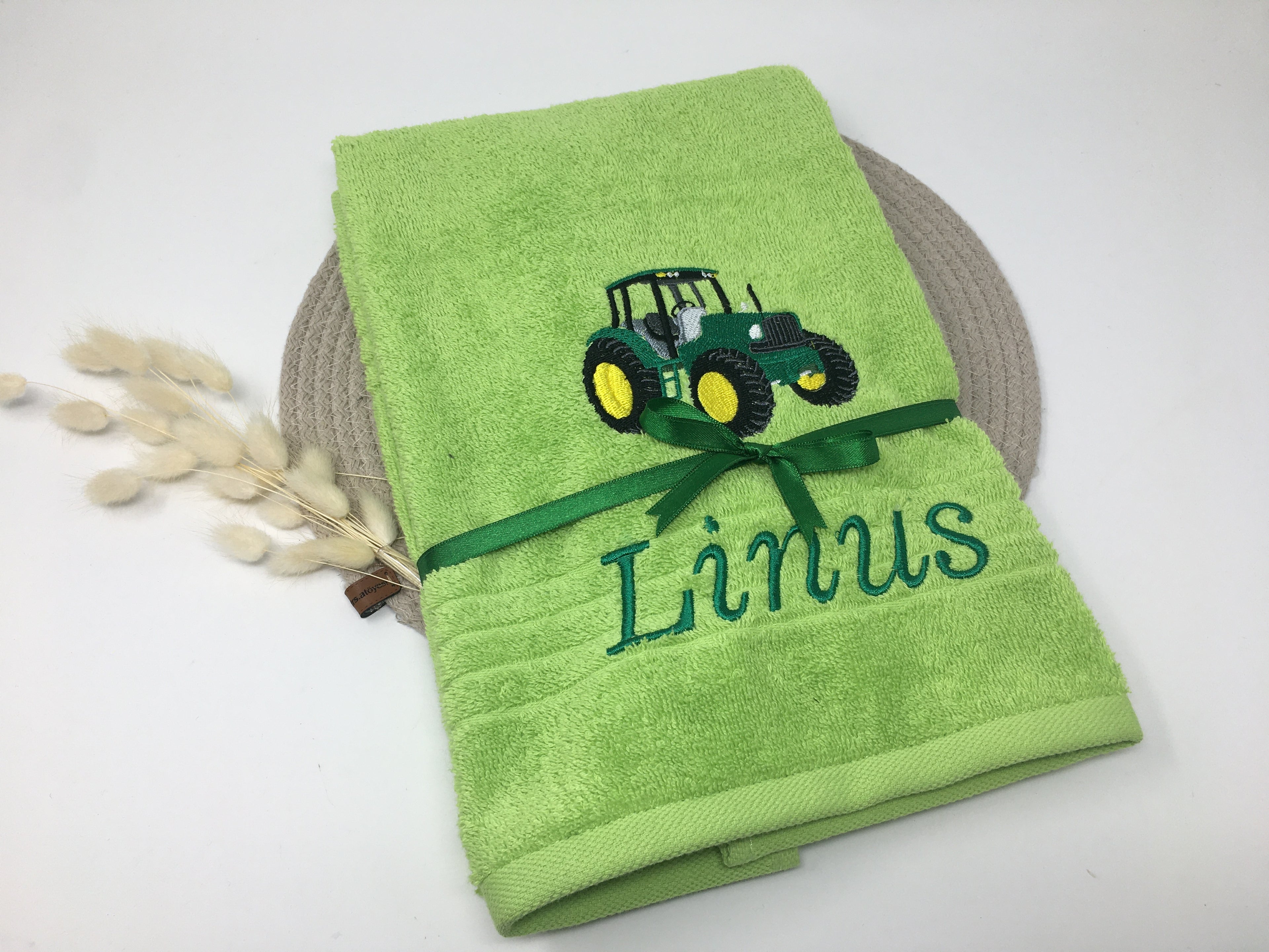 Handtuch „Traktor Trekker“ 🚜 – personalisiert mit Name