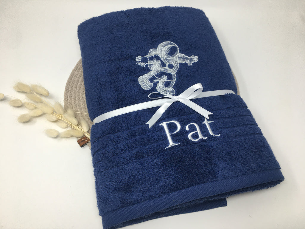 Weltraum Astronaut Weltall Handtuch Duschtuch Stickerei & Personalisierung Super Qualität