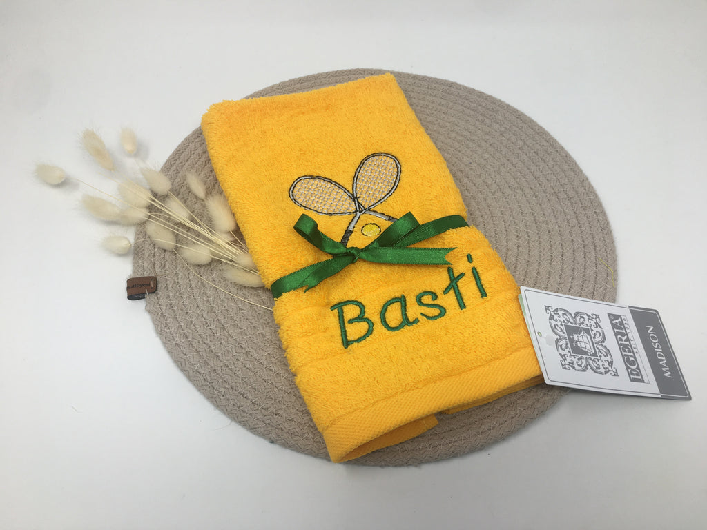Tennis 08 Fitness Handtuch Duschtuch Stickerei & Personalisierung Super Qualität