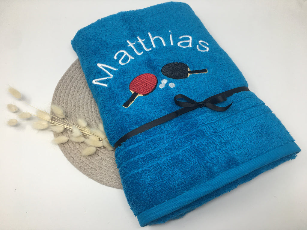 Sport Tischtennis Sport Handtuch Duschtuch bestickt & personalisierbar Super Qualität