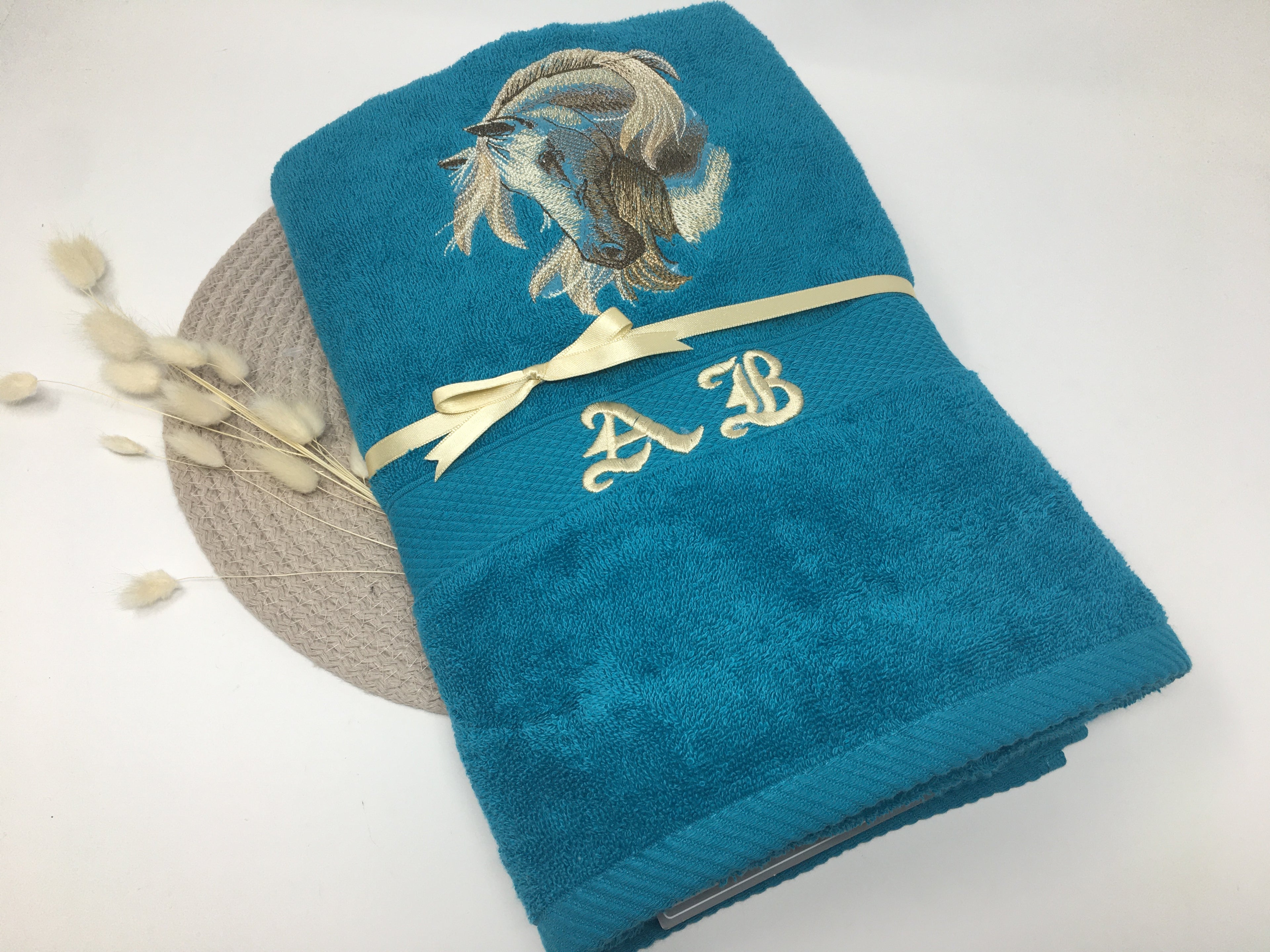 Pferd 23 Pferde Handtuch Duschtuch Stickerei & Personalisierung Super Qualität