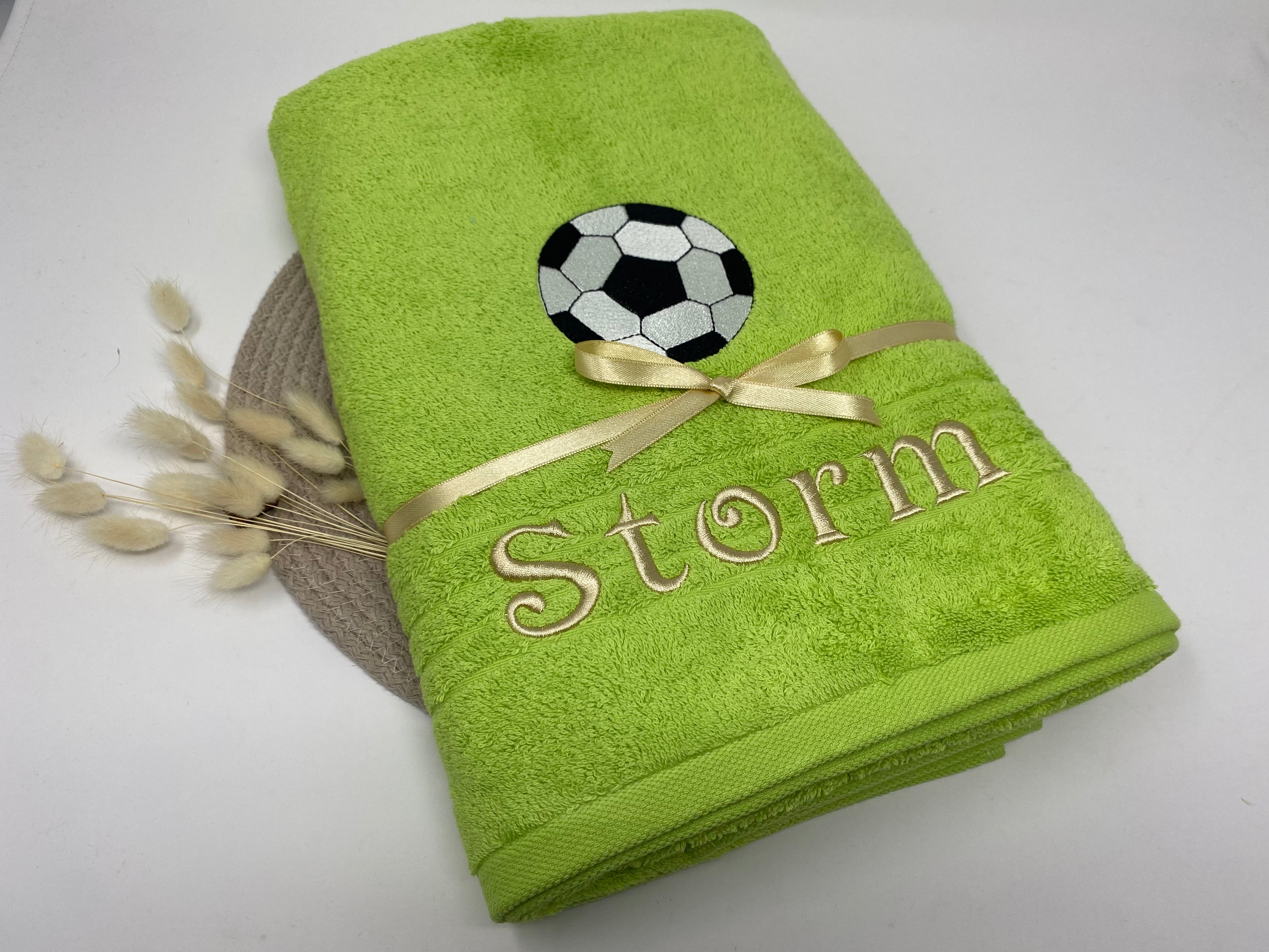 Sport Fussball 01 Handtuch Duschtuch bestickt & personalisierbar Super Qualität