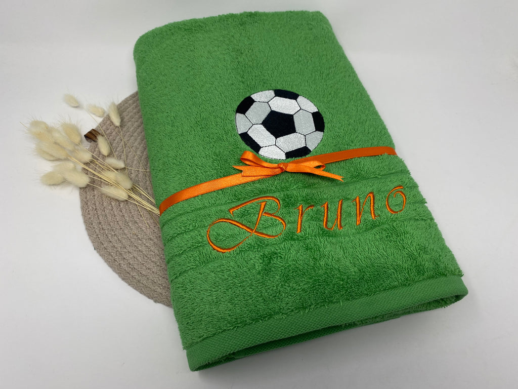 Sport Fussball 01 Handtuch Duschtuch bestickt & personalisierbar Super Qualität