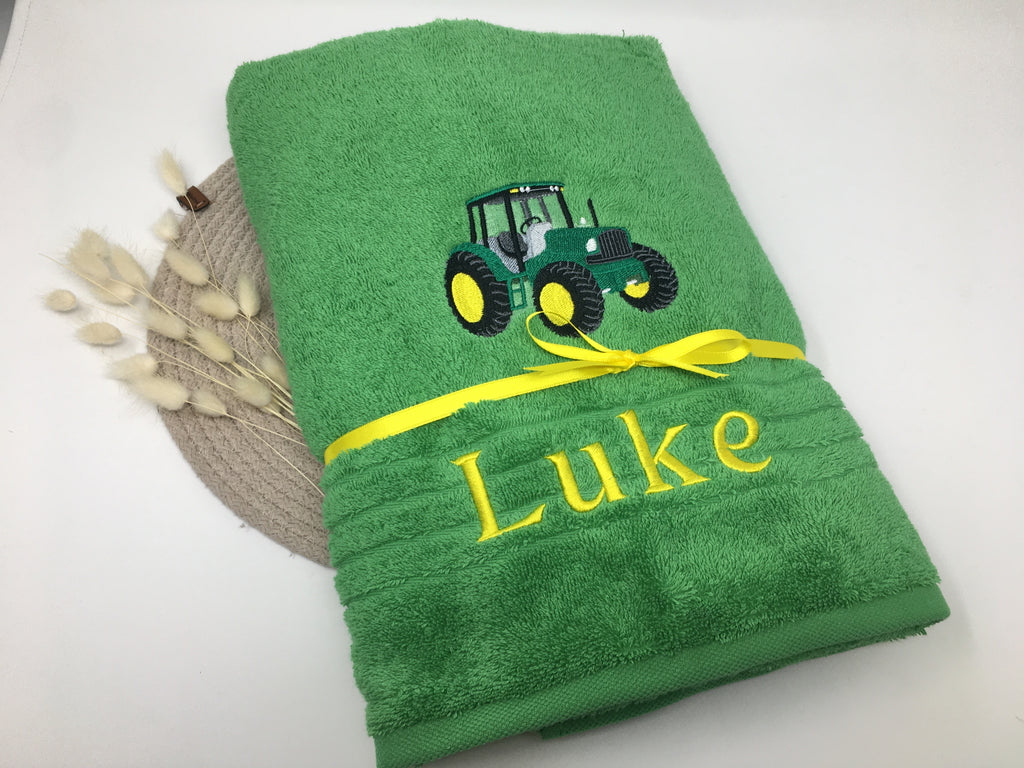 Handtuch „Traktor Trekker“ 🚜 – personalisiert mit Name