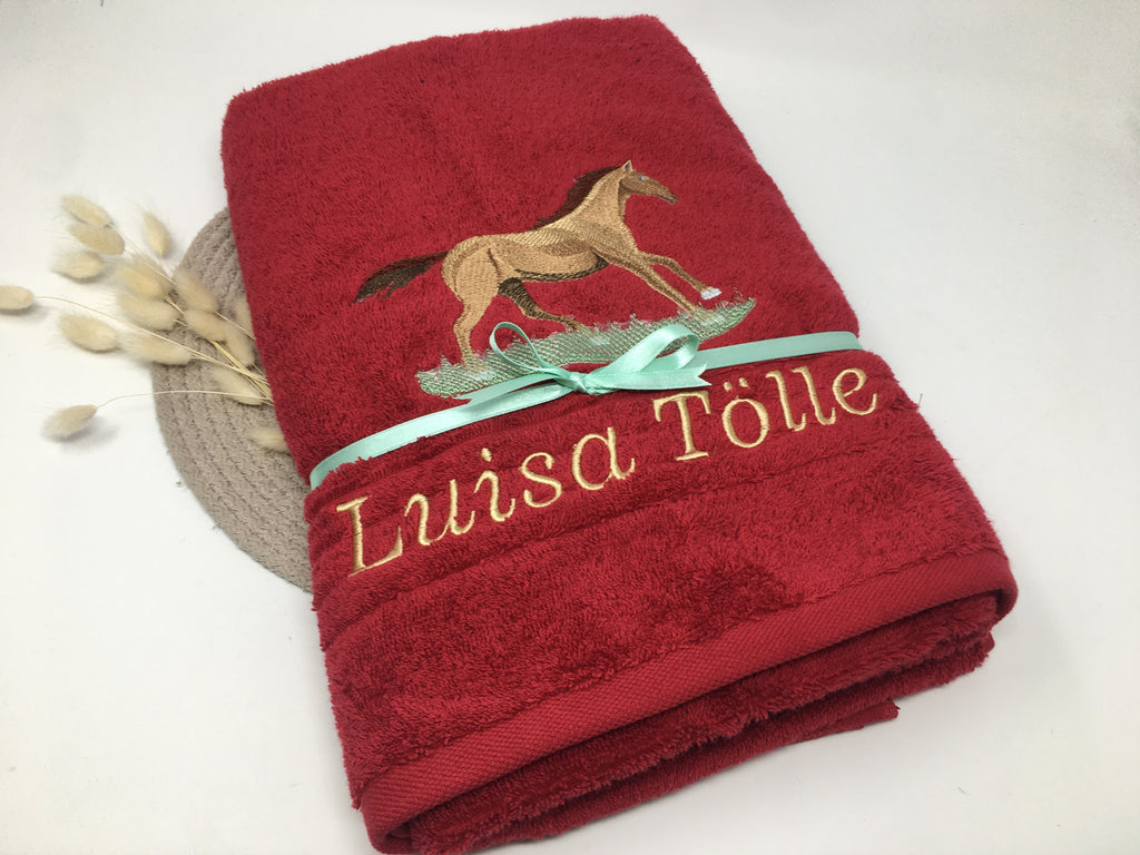 Pferd 16 Pferde Handtuch Duschtuch Stickerei & Personalisierung Super Qualität