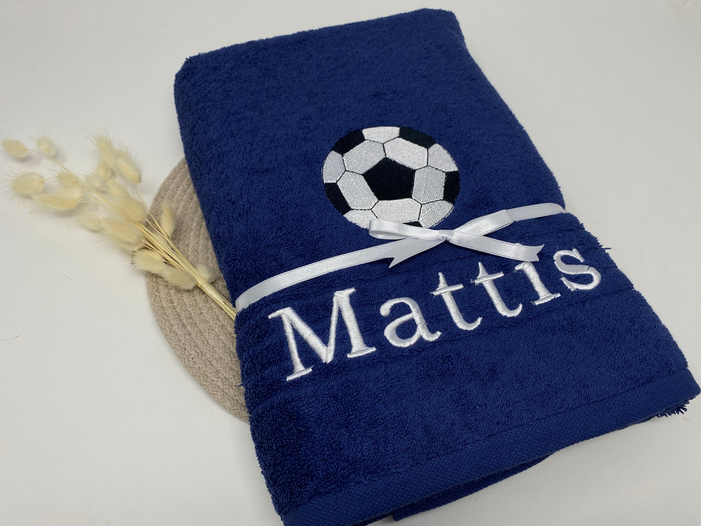 Sport Fussball 01 Handtuch Duschtuch bestickt & personalisierbar Super Qualität