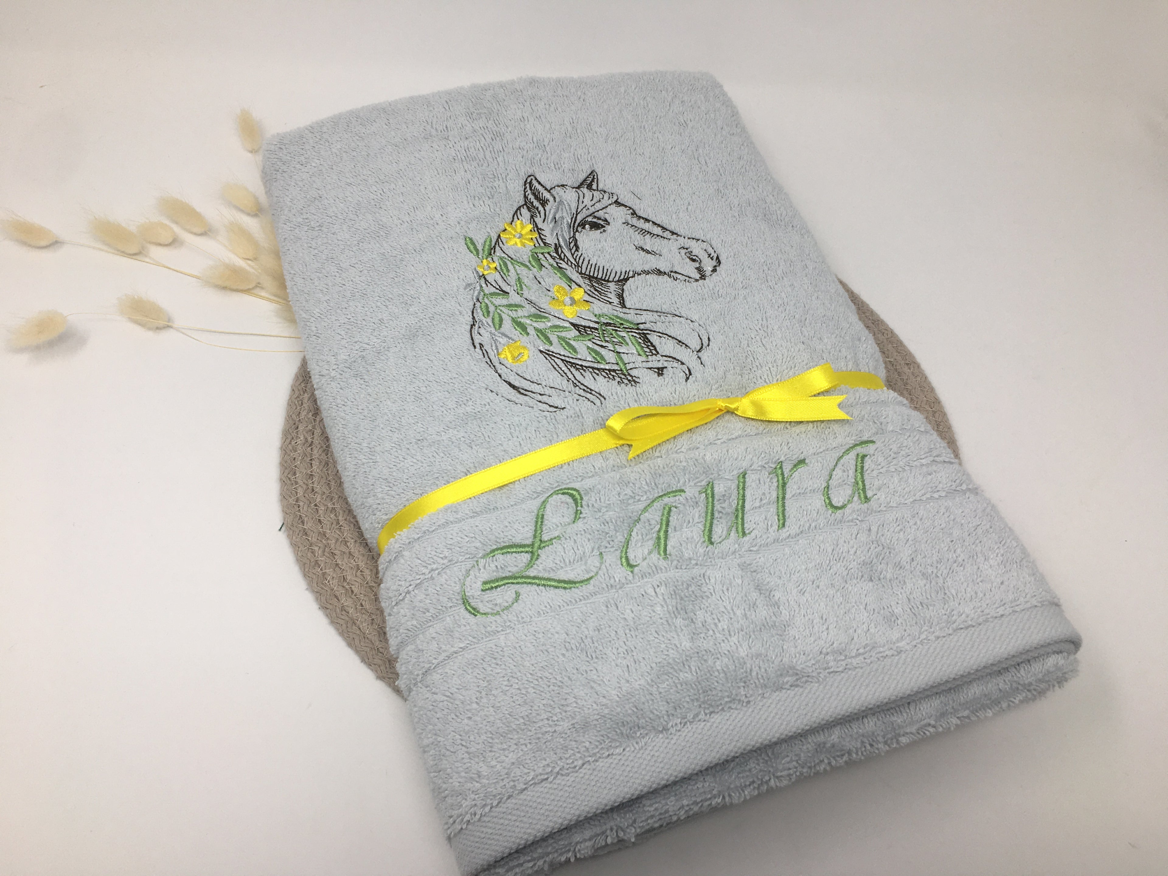 Pferd 22 Pferde Handtuch Duschtuch Stickerei & Personalisierung Super Qualität