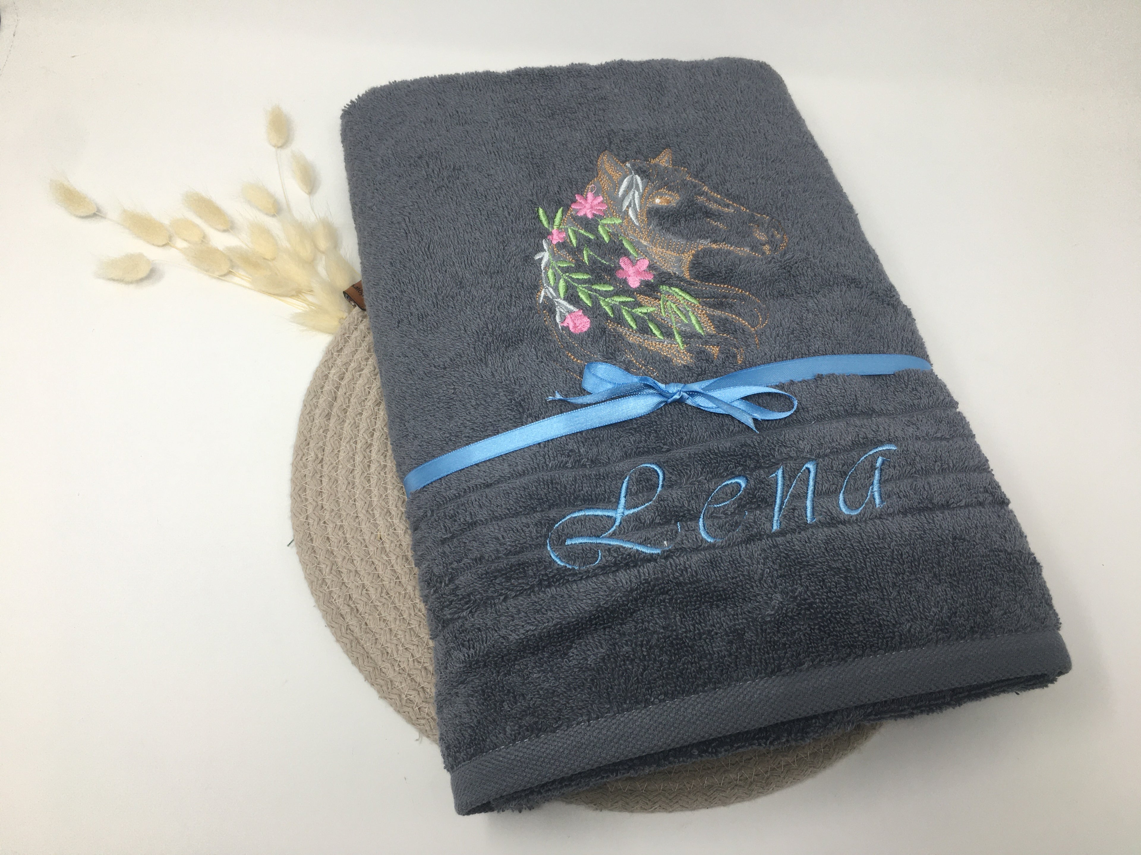 Pferd 22 Pferde Handtuch Duschtuch Stickerei & Personalisierung Super Qualität