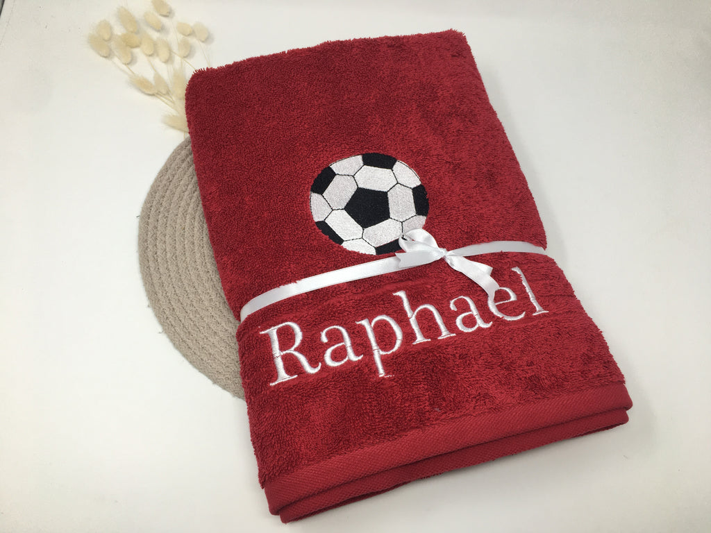 Sport Fussball 01 Handtuch Duschtuch bestickt & personalisierbar Super Qualität