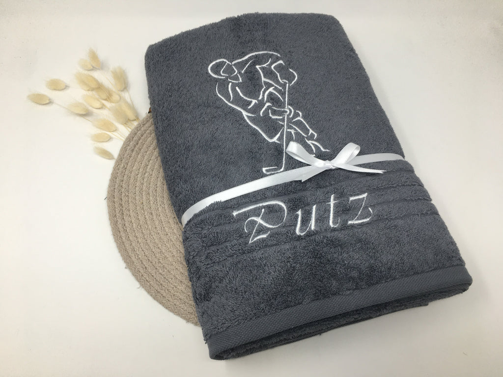 Ice Hockey Handtuch / Duschtuch – personalisiert mit Namen