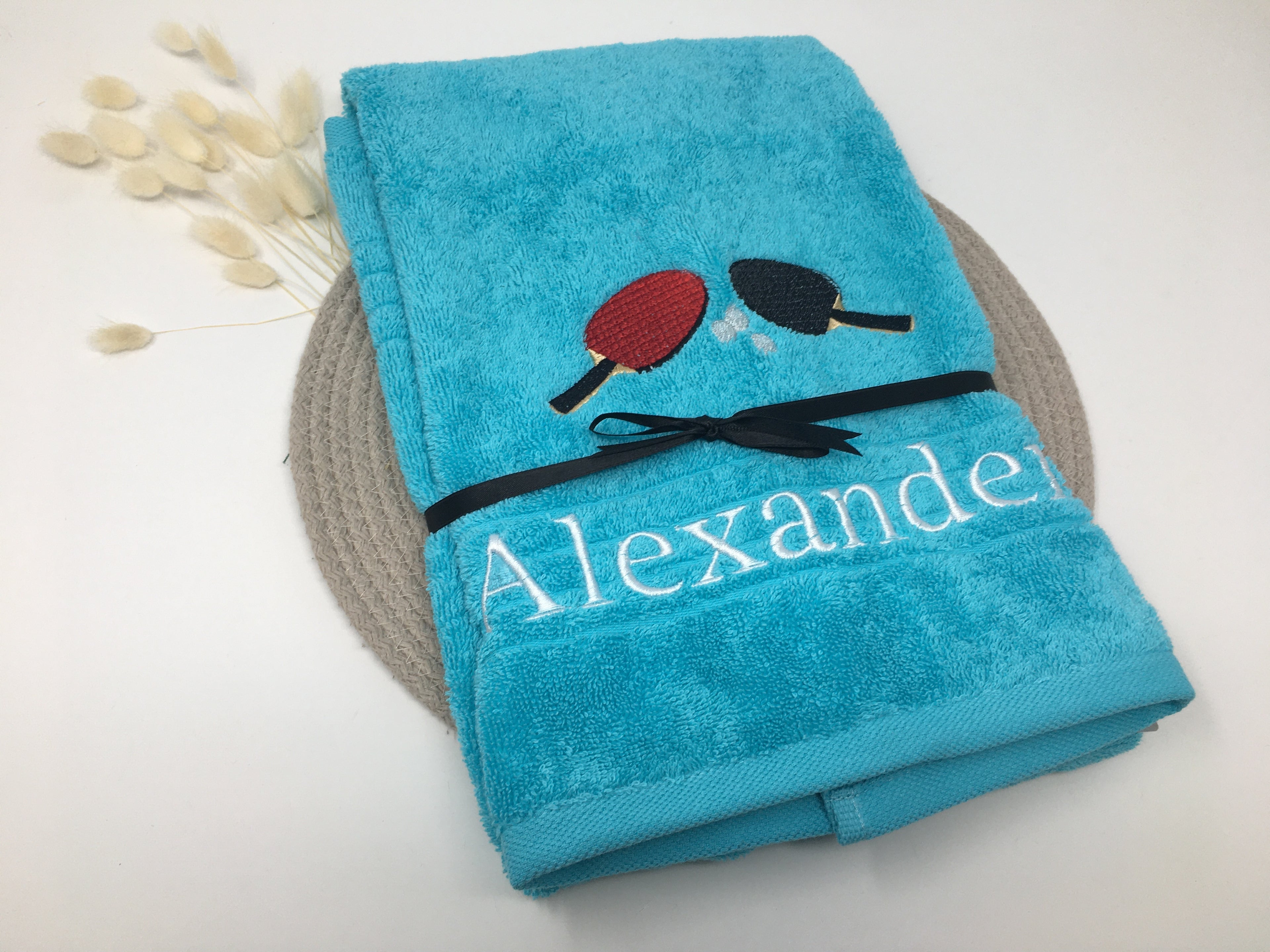 Sport Tischtennis Sport Handtuch Duschtuch bestickt & personalisierbar Super Qualität