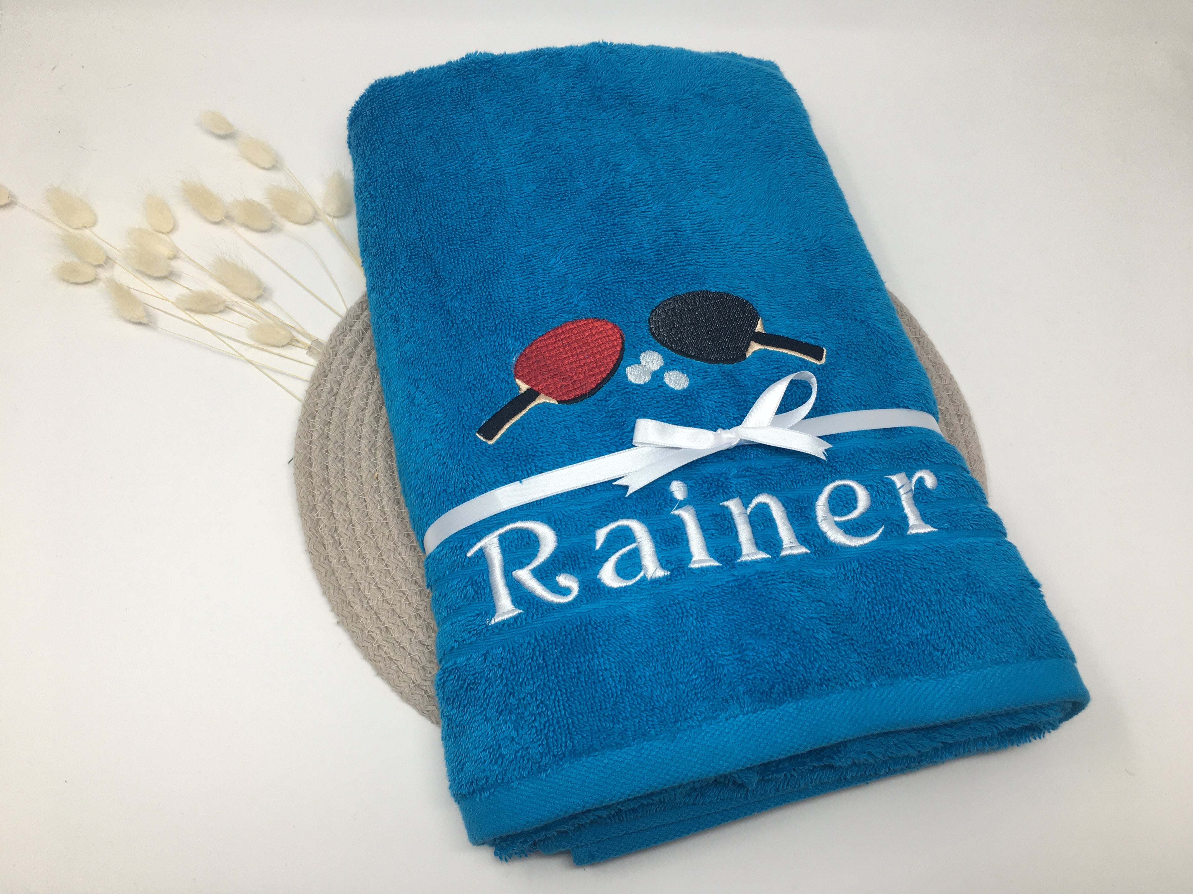 Sport Tischtennis Sport Handtuch Duschtuch bestickt & personalisierbar Super Qualität