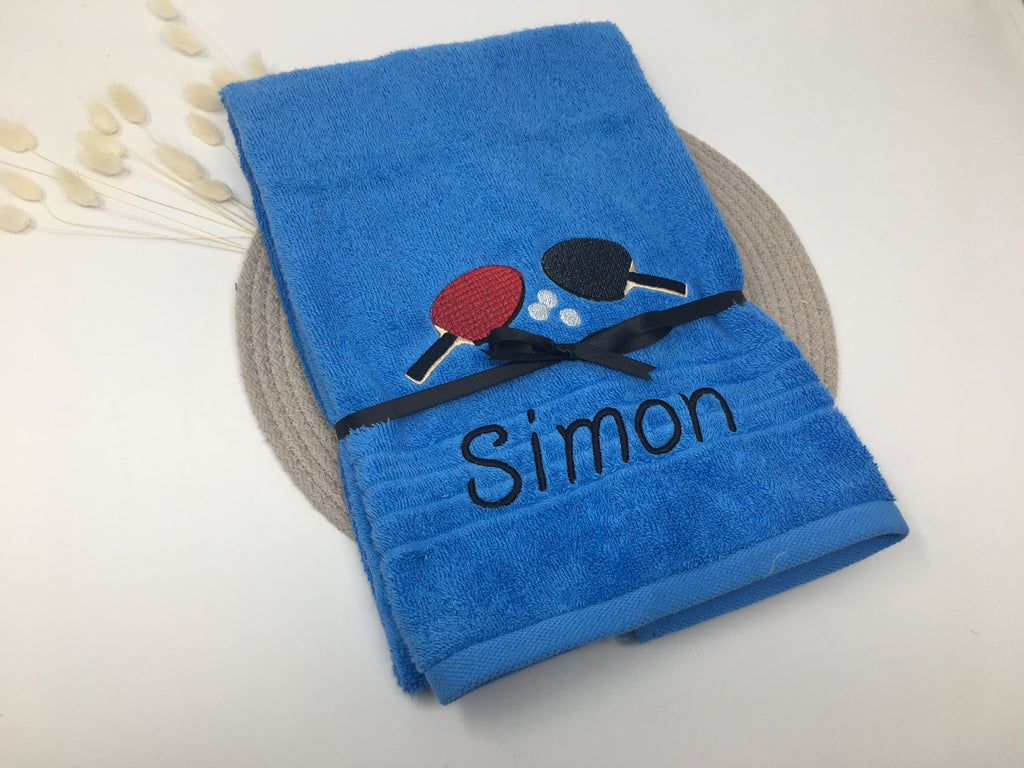 Sport Tischtennis Sport Handtuch Duschtuch bestickt & personalisierbar Super Qualität