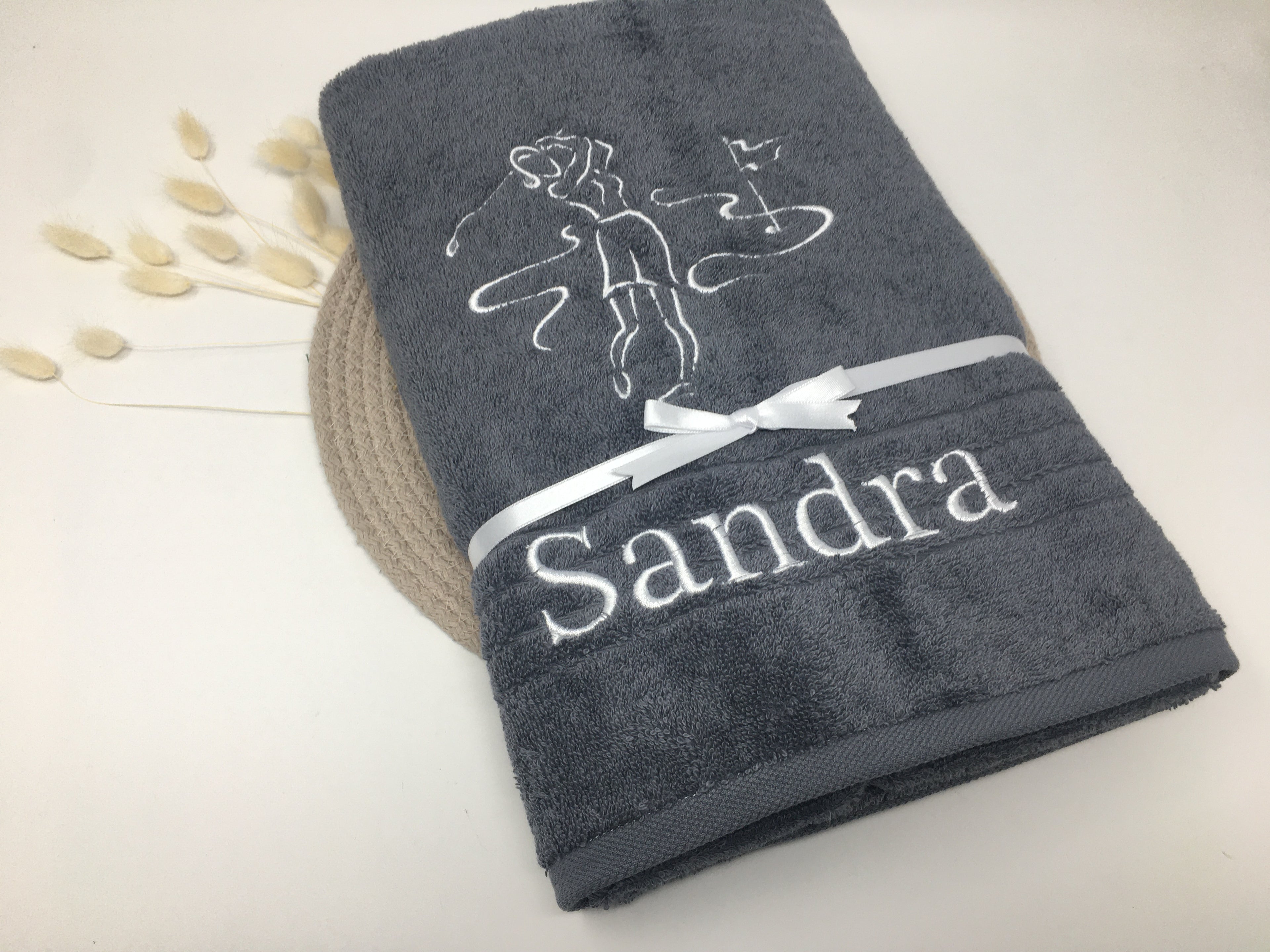 Sport  Golf Golfen Handtuch Duschtuch bestickt & personalisierbar Super Qualität