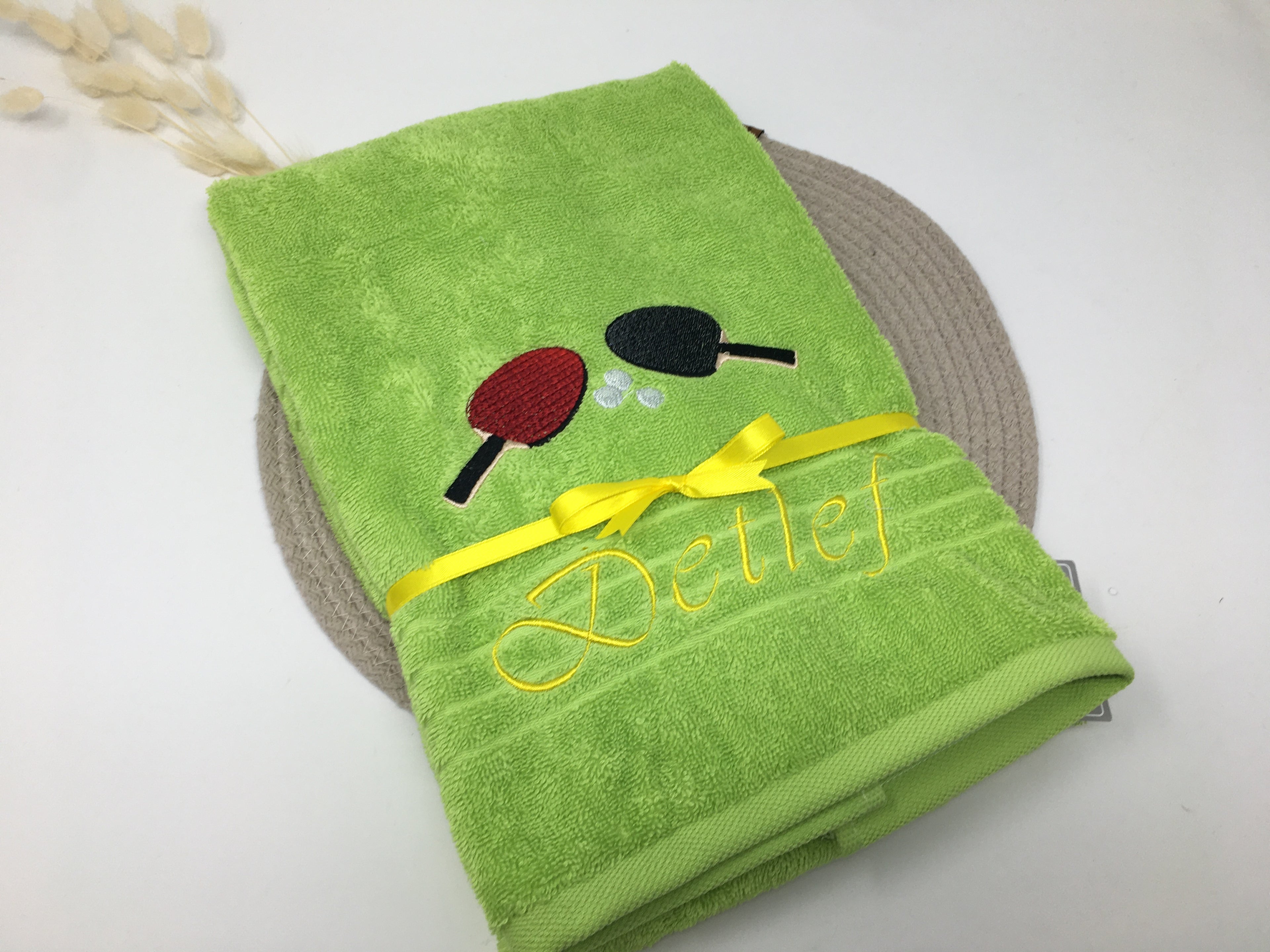 Sport Tischtennis Sport Handtuch Duschtuch bestickt & personalisierbar Super Qualität
