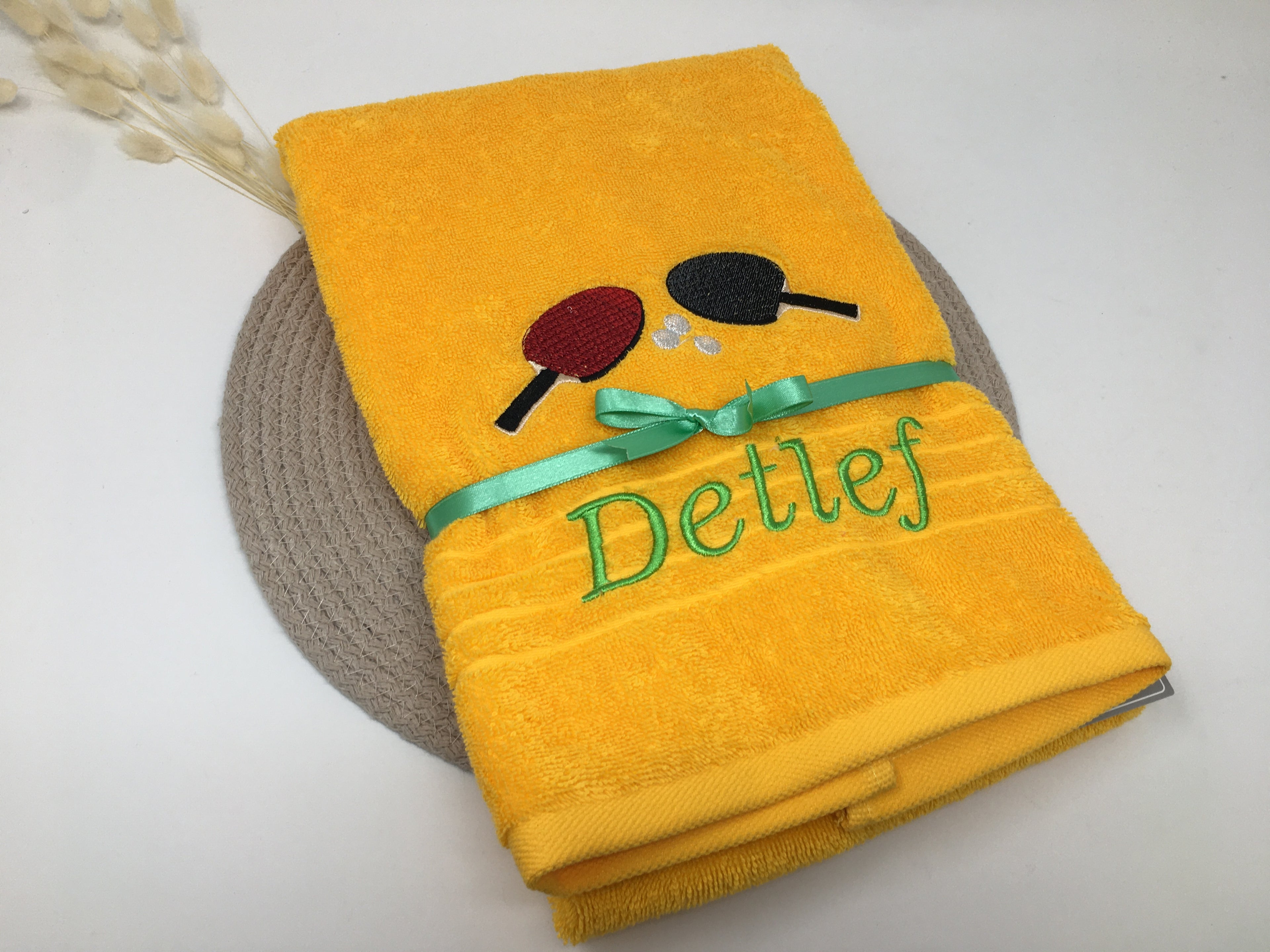 Sport Tischtennis Sport Handtuch Duschtuch bestickt & personalisierbar Super Qualität