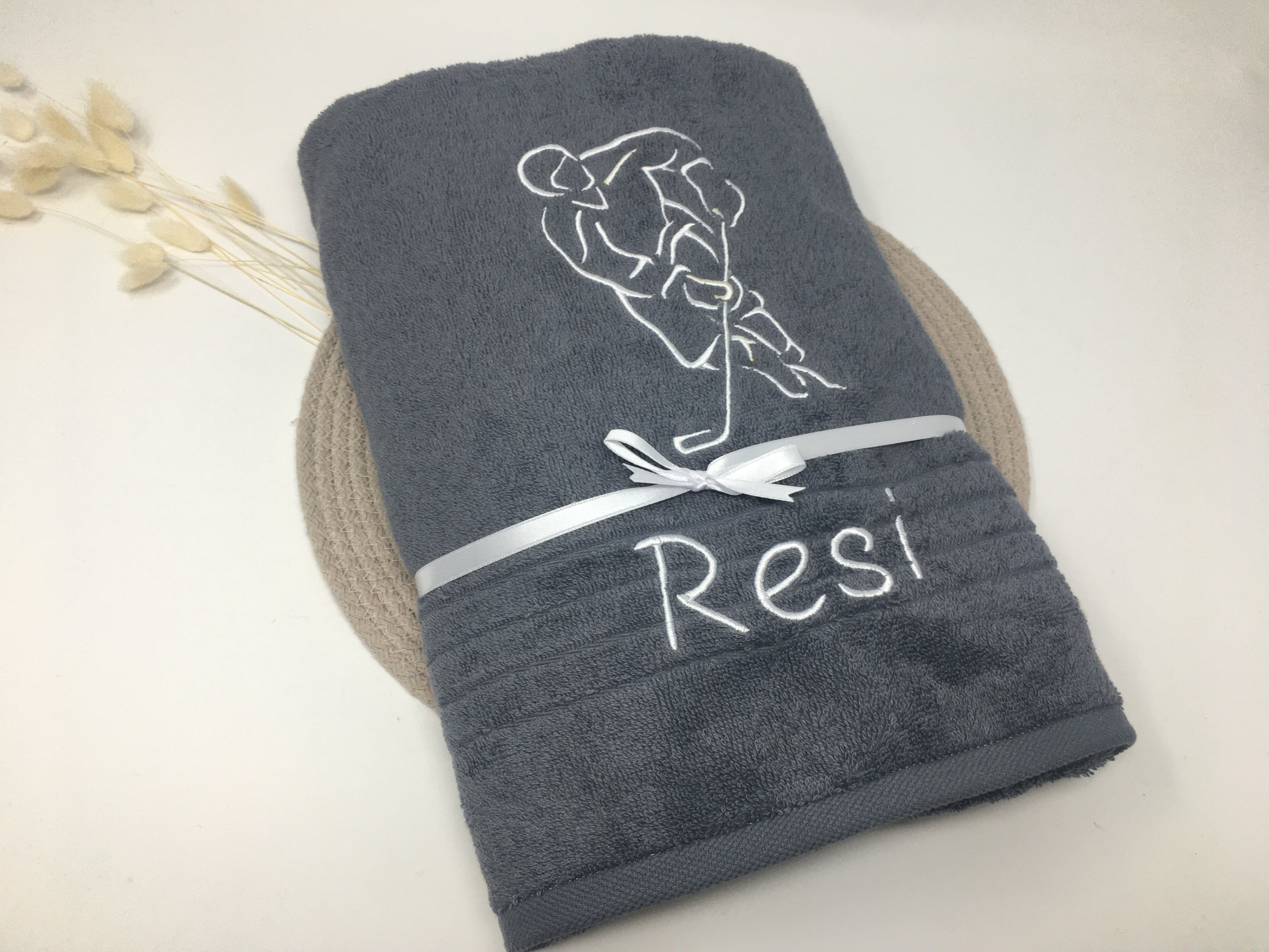 Ice Hockey Handtuch / Duschtuch – personalisiert mit Namen