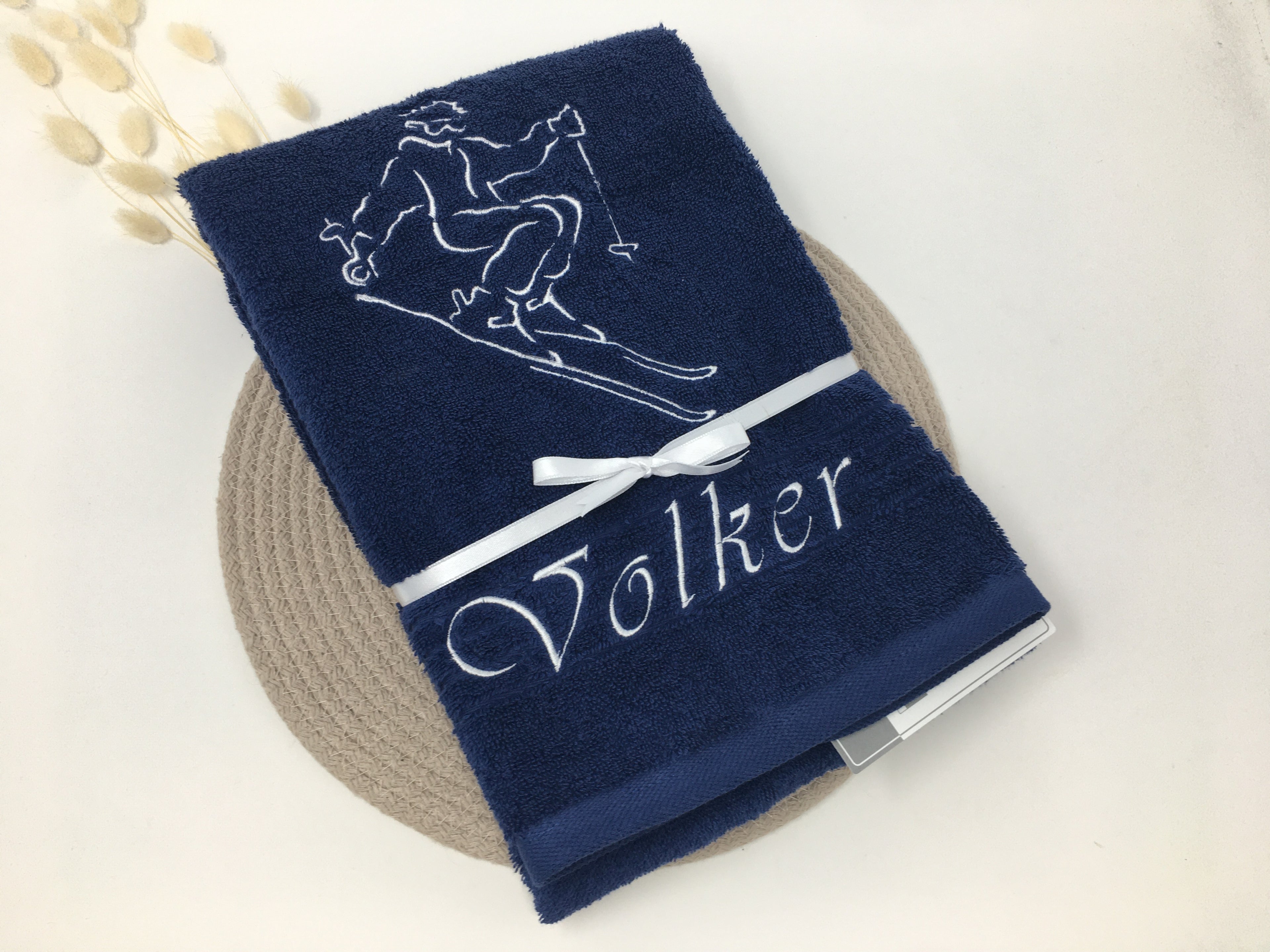 Sport SKI Skifahren Skifahrer Handtuch Duschtuch Stickerei & Personalisierung Super Qualität