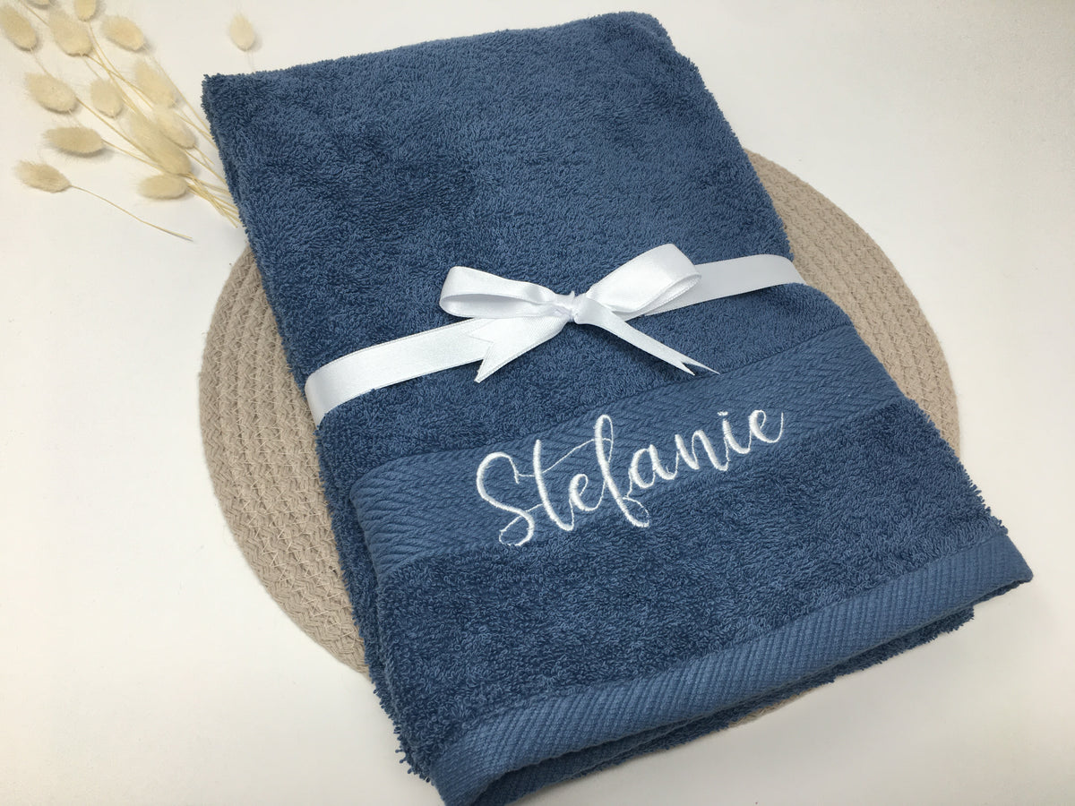 Handtuch Duschtuch mit Namen bestickt & personalisiert Super Qualität