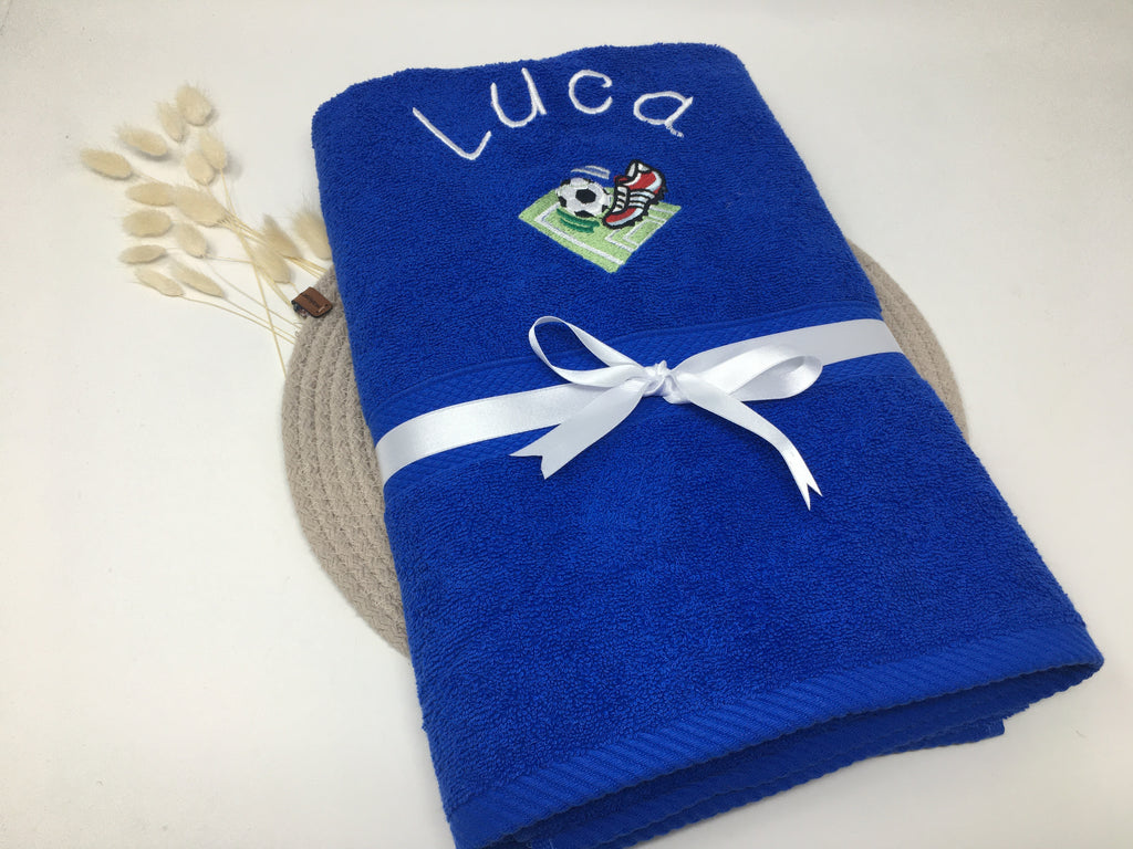 Sport Fussball 03 Handtuch Duschtuch bestickt & personalisierbar Super Qualität