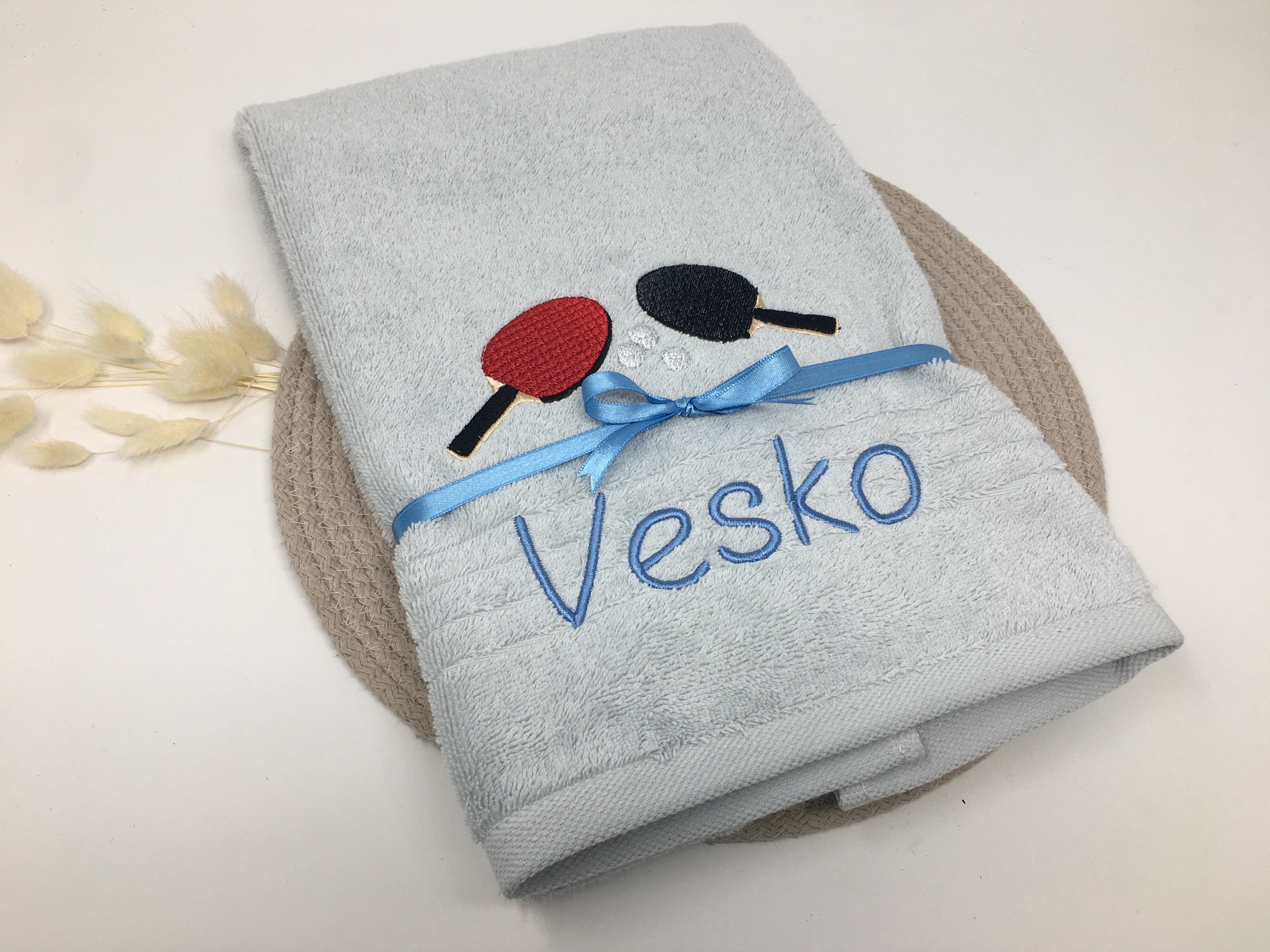 Sport Tischtennis Sport Handtuch Duschtuch bestickt & personalisierbar Super Qualität
