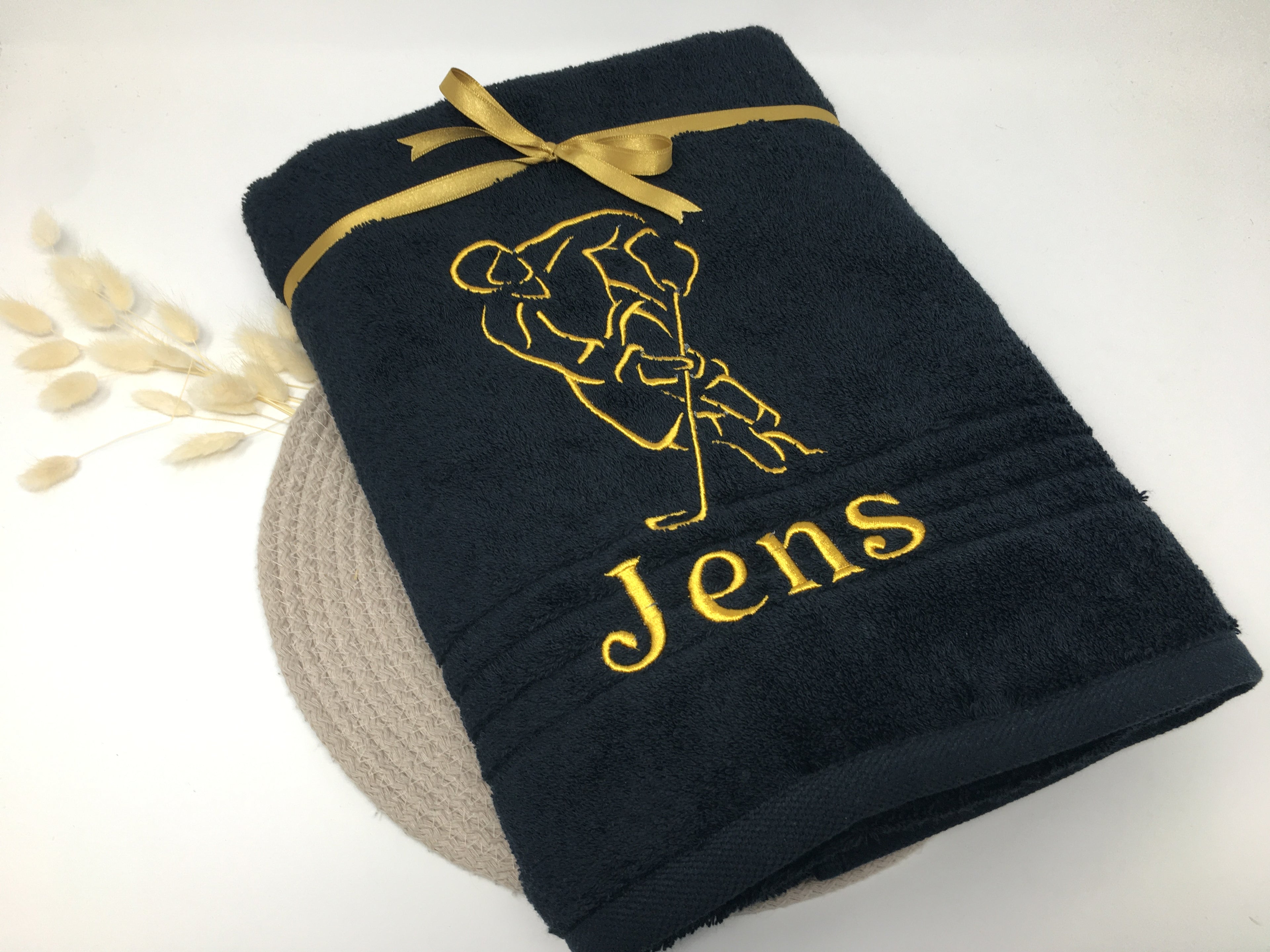 Ice Hockey Handtuch / Duschtuch – personalisiert mit Namen