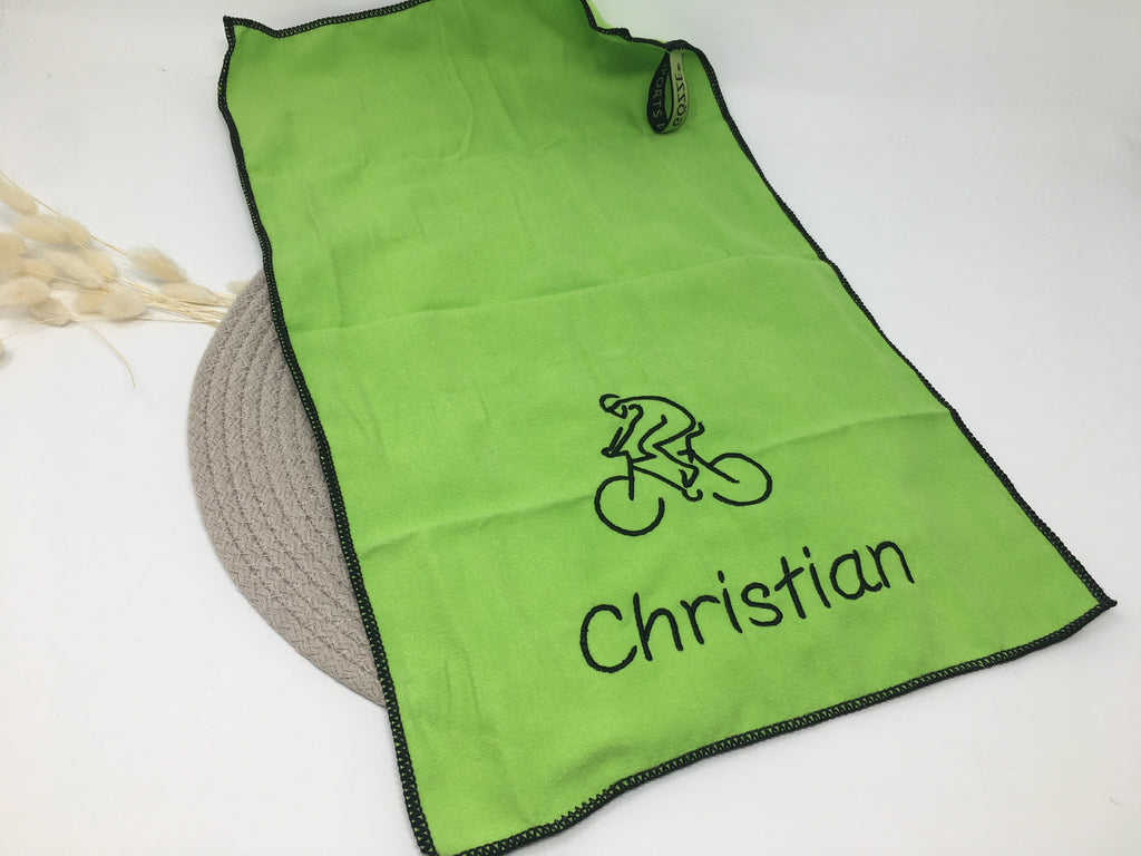 Fahrrad Bike Sport Handtuch 🏃‍♂️ – Mikrofaser Outdoor, personalisiert mit Namen