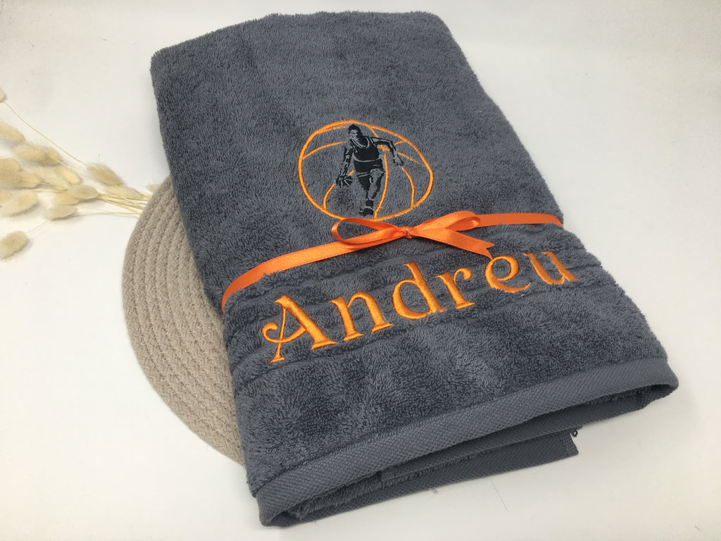 Sport Basketball 01 Handtuch Duschtuch bestickt & personalisierbar Super Qualität