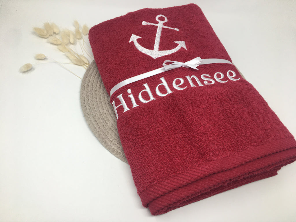 Maritim See 04 Anker Handtuch Duschtuch Stickerei & Personalisierung Super Qualität