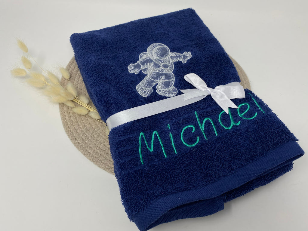 Weltraum Astronaut Weltall Handtuch Duschtuch Stickerei & Personalisierung Super Qualität