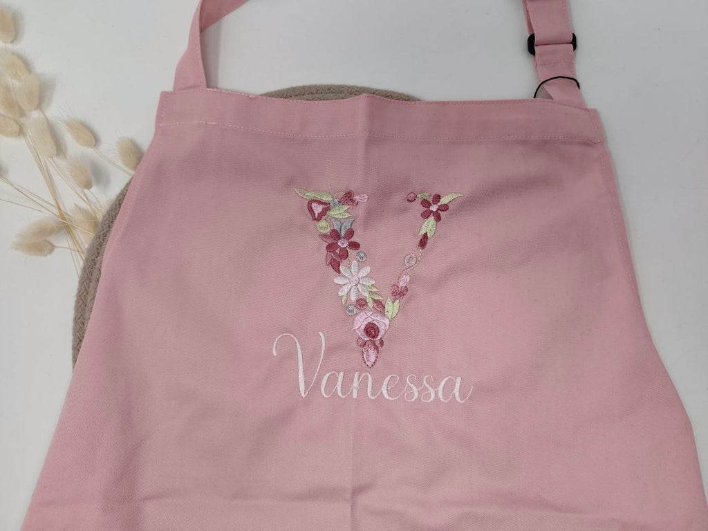 Personalisierte Schürze Initialien Backschürze Küchenschürze Kochschürze Apron Muttertag Stickerei