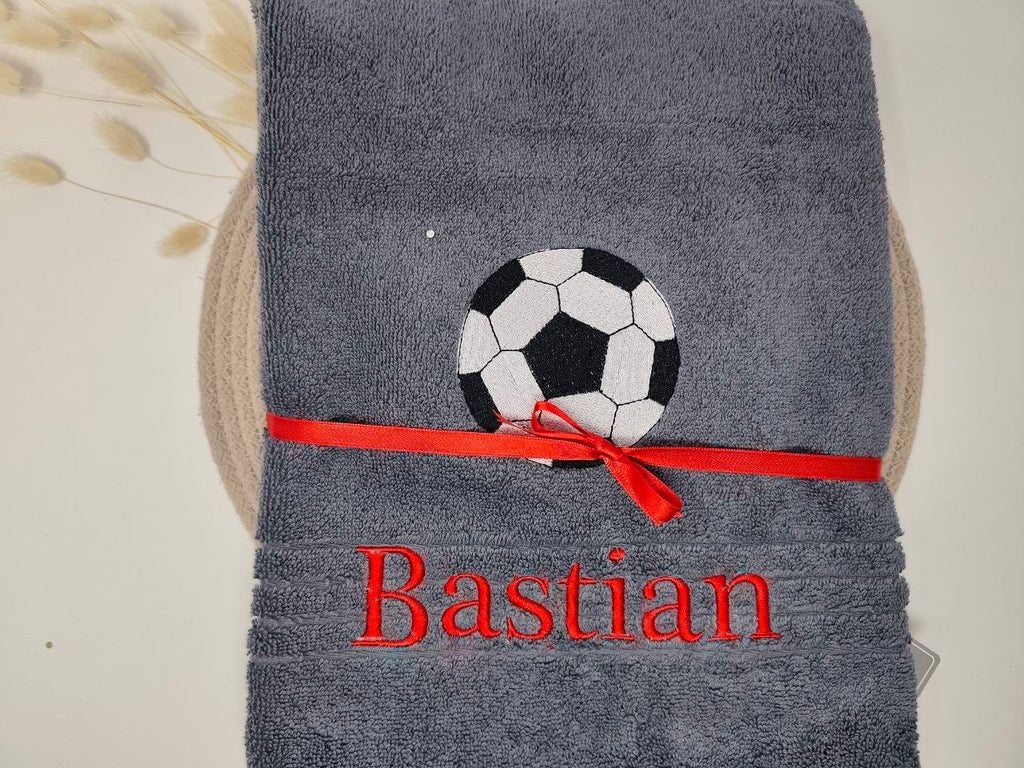 Sport Fussball 01 Handtuch Duschtuch bestickt & personalisierbar Super Qualität