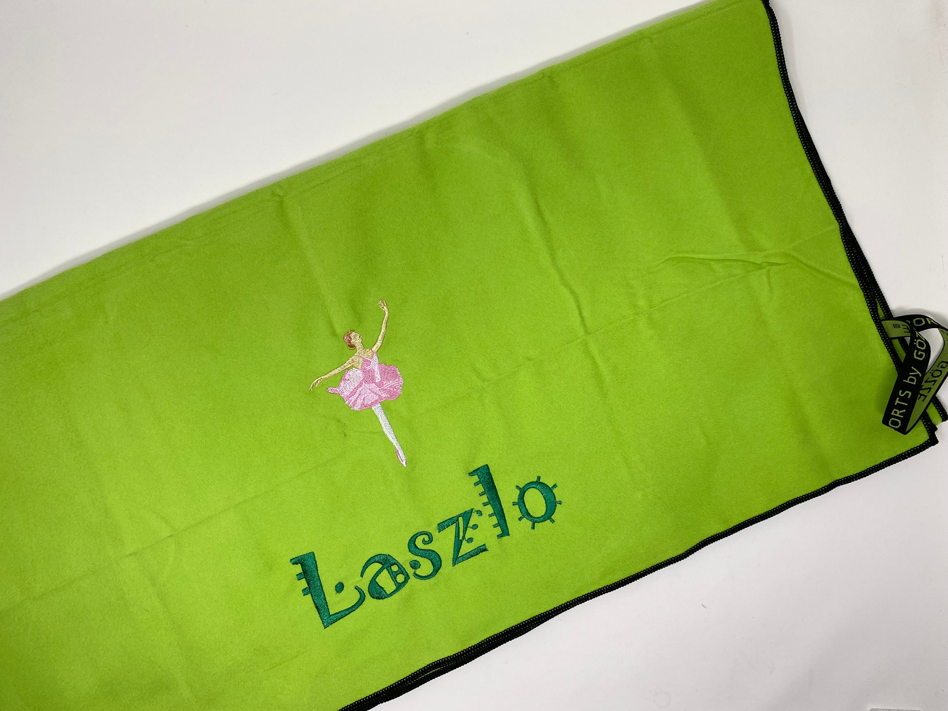 Sporttuch Microfaser Ballerina Sport Handtuch Duschtuch bestickt & personalisierbar Super Qualität