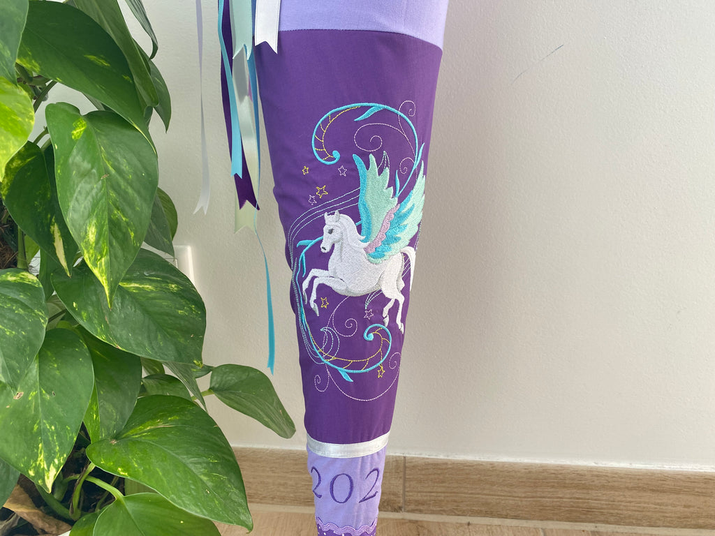 Einhorn 05 Pegasus Schultüte Einschulung Stickerei Namen Schulstart Bestickung