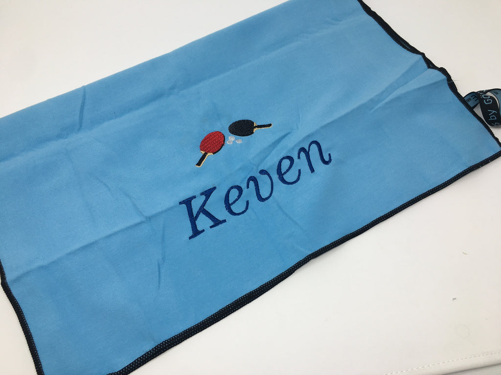 Sporttuch Microfaser Tischtennis Sport Handtuch Duschtuch bestickt & personalisierbar Super Qualität