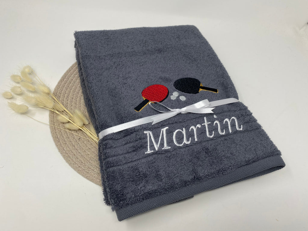 Sport Tischtennis Sport Handtuch Duschtuch bestickt & personalisierbar Super Qualität