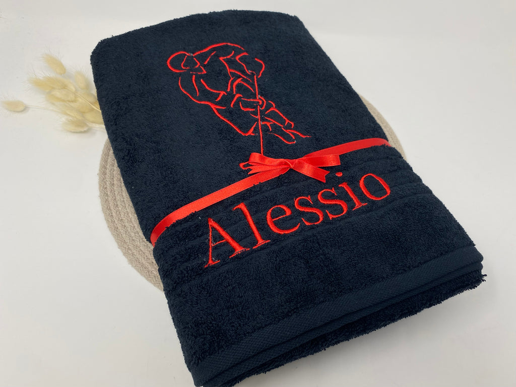 Ice Hockey Handtuch / Duschtuch – personalisiert mit Namen